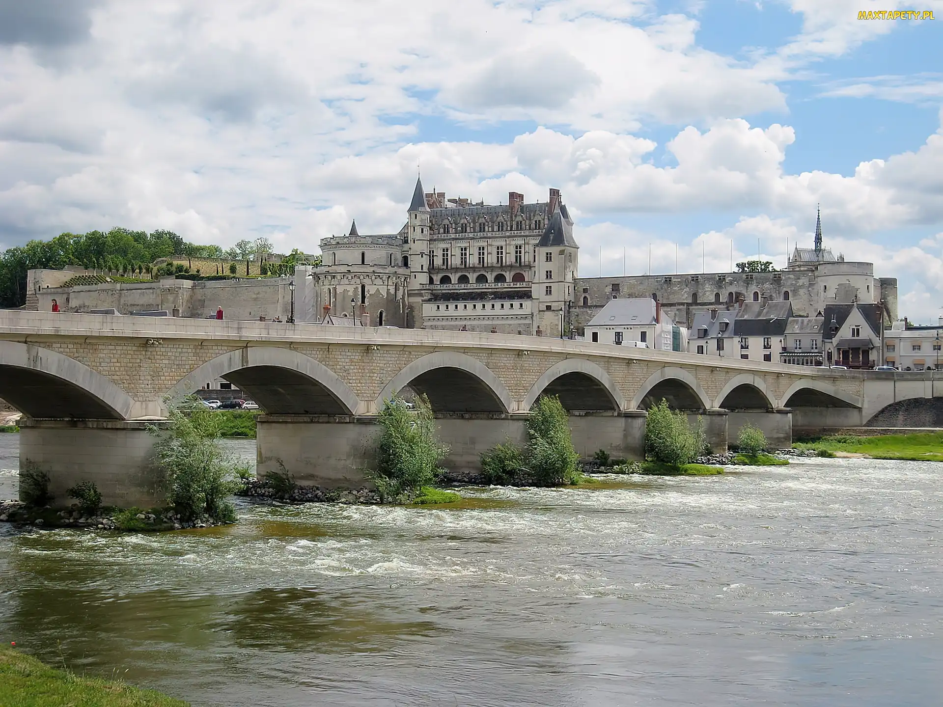 Most, Francja, Amboise, Zamek, Rzeka