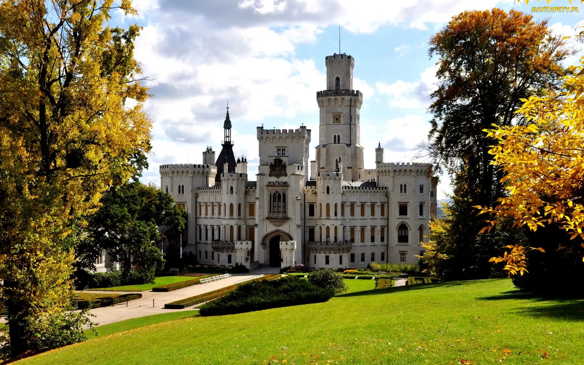 Park, Drzewa, Zamek