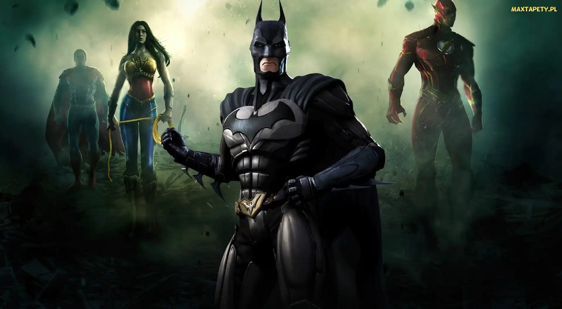 Injustice God Amoug Us, Wonder Woman, Flash, Batman