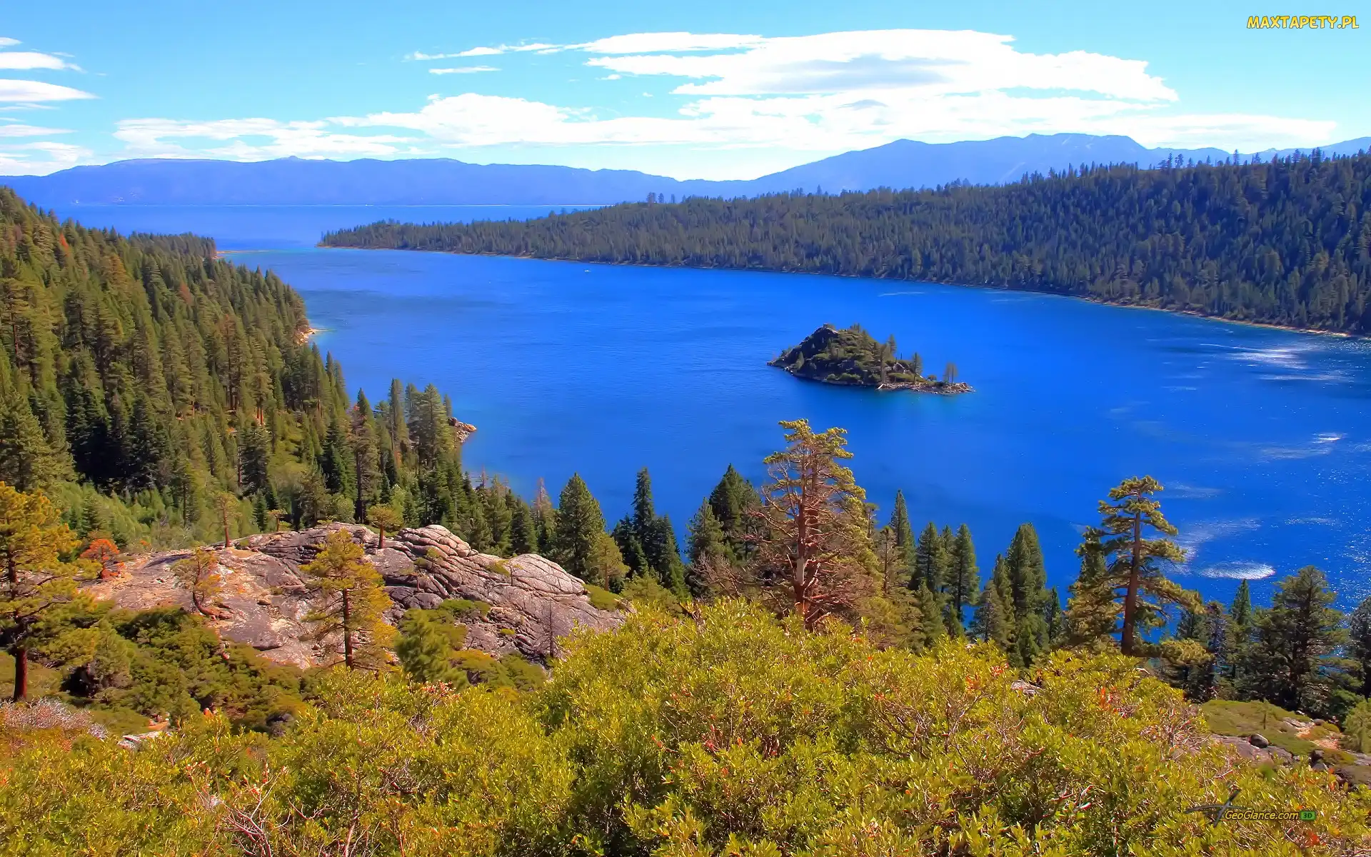 Wysepka, Kalifornia, Tahoe, Lasy, Jezioro