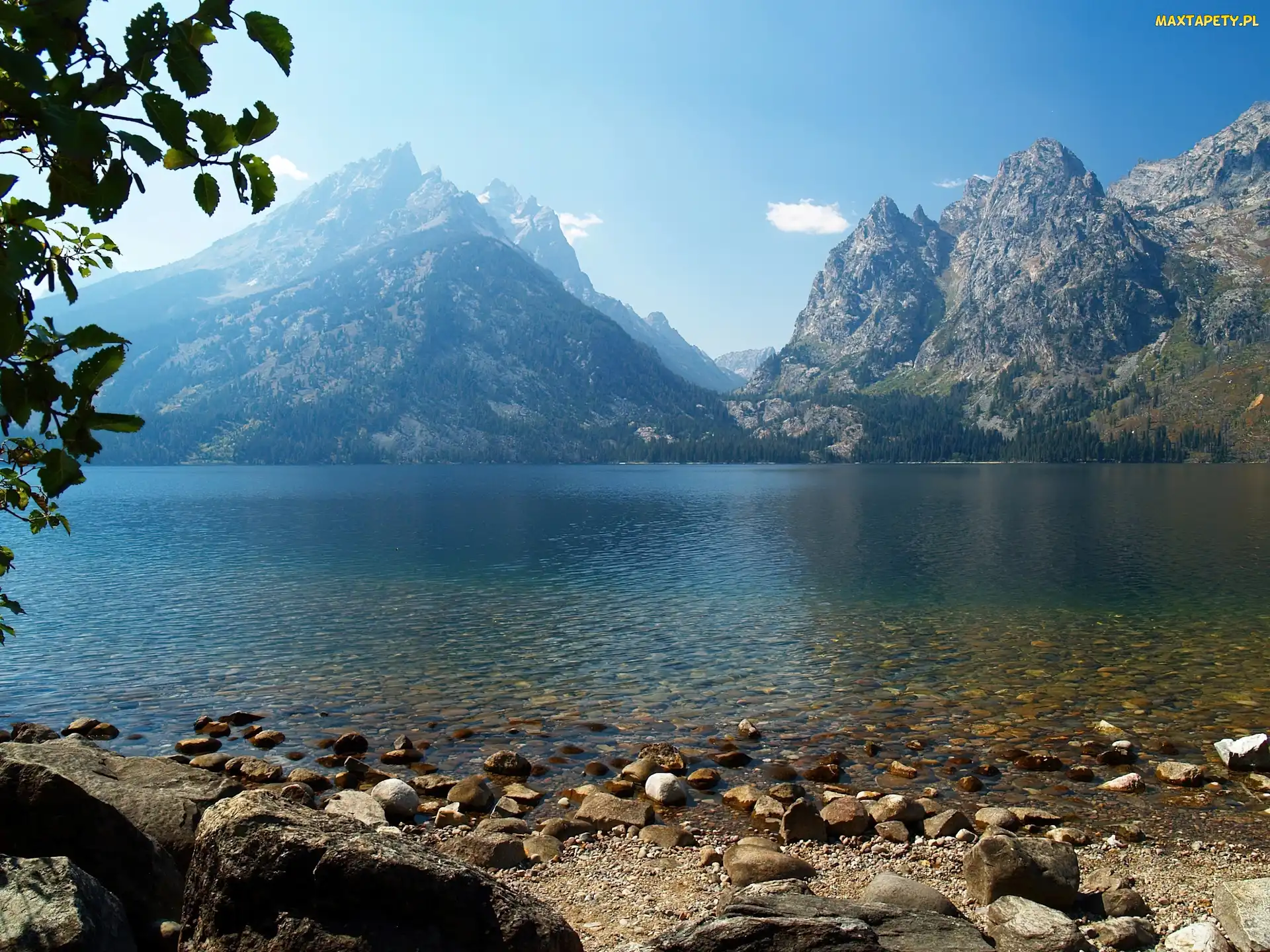 Kamienie, Wyoming, Jeeny Lake, Góry, Jezioro