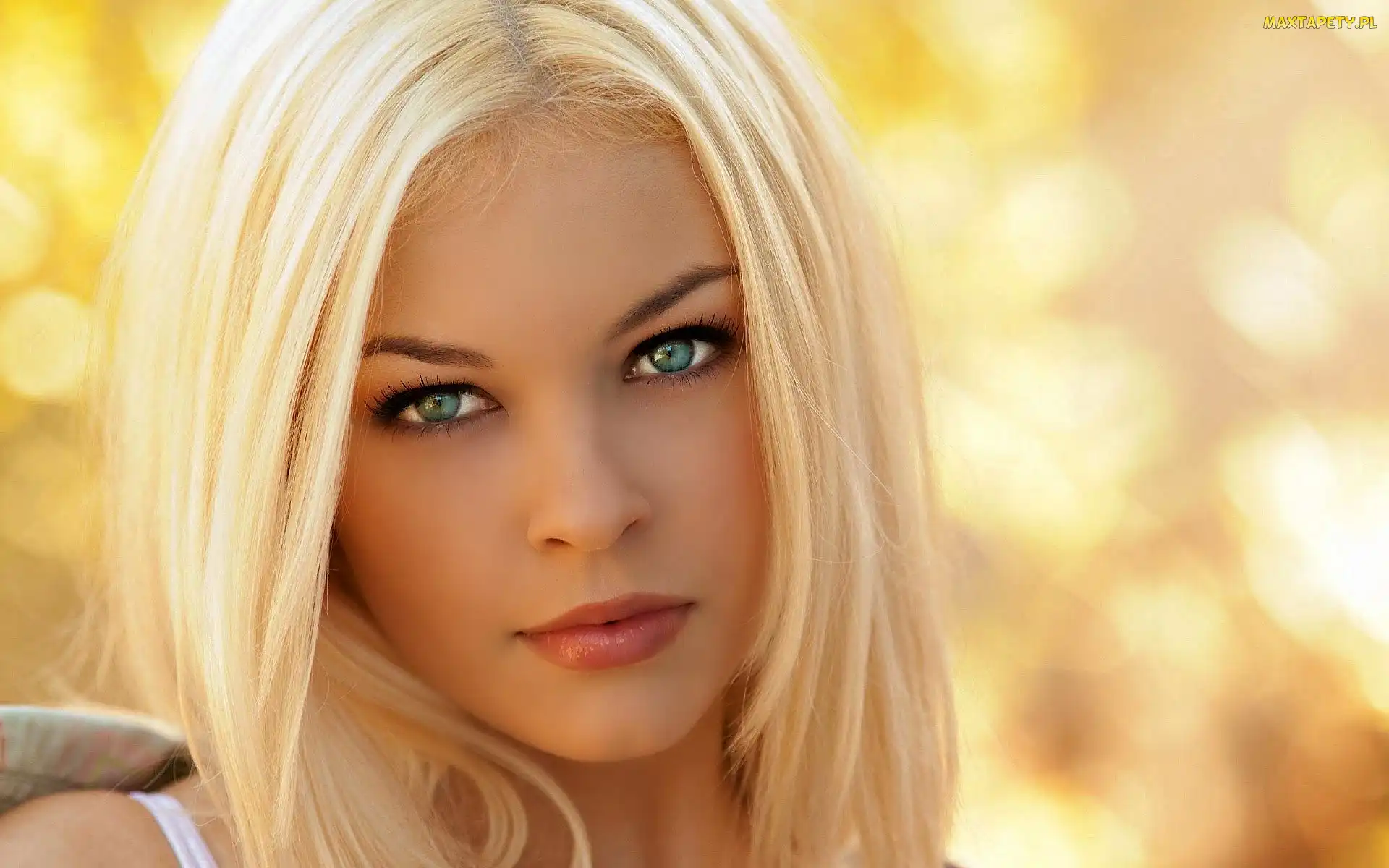 Oczy, Niebieskie, Kobieta, Blondynka