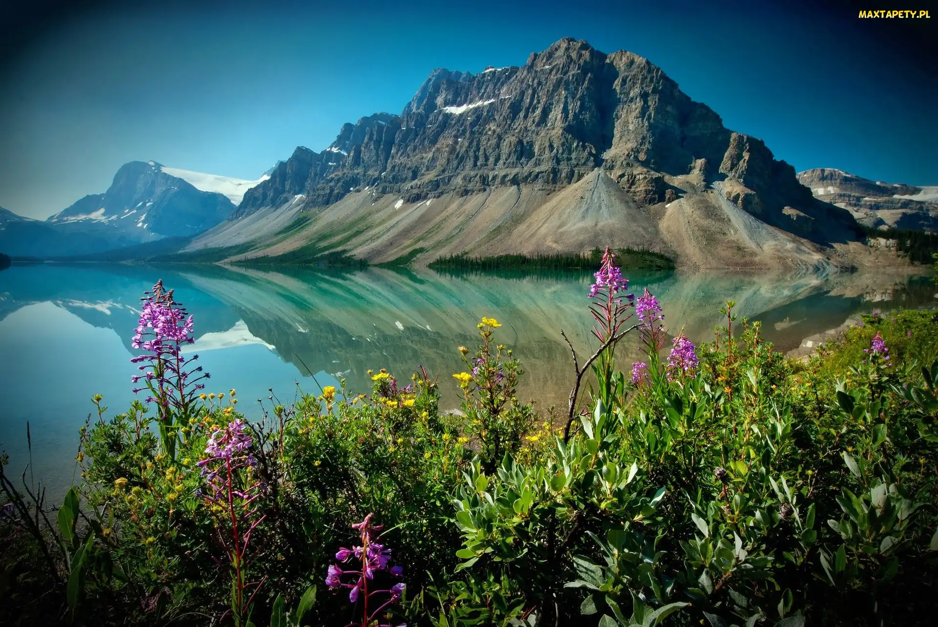 Jezioro Alberta, Kanada, Góry