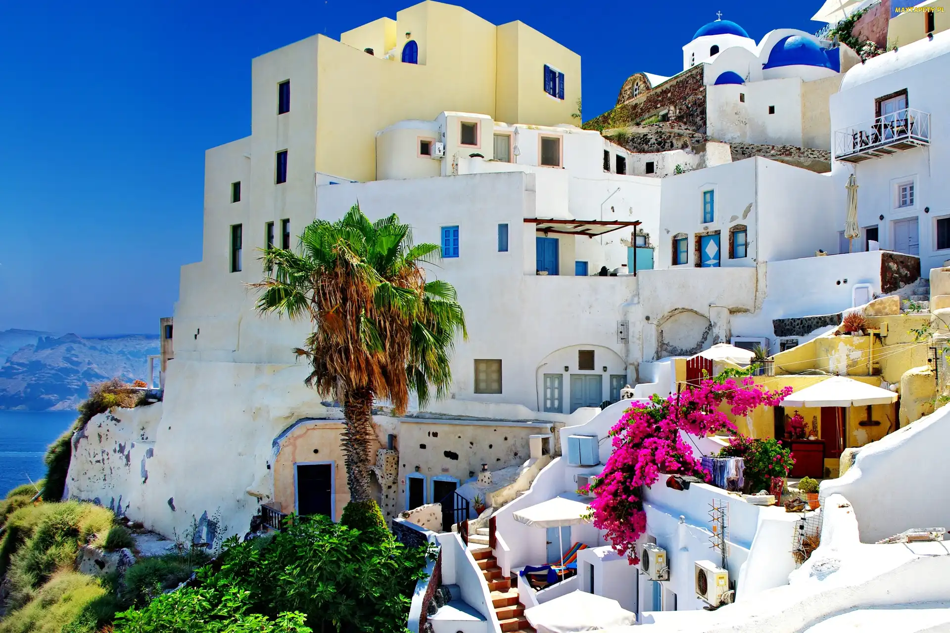Santorini, Domy, Grecja