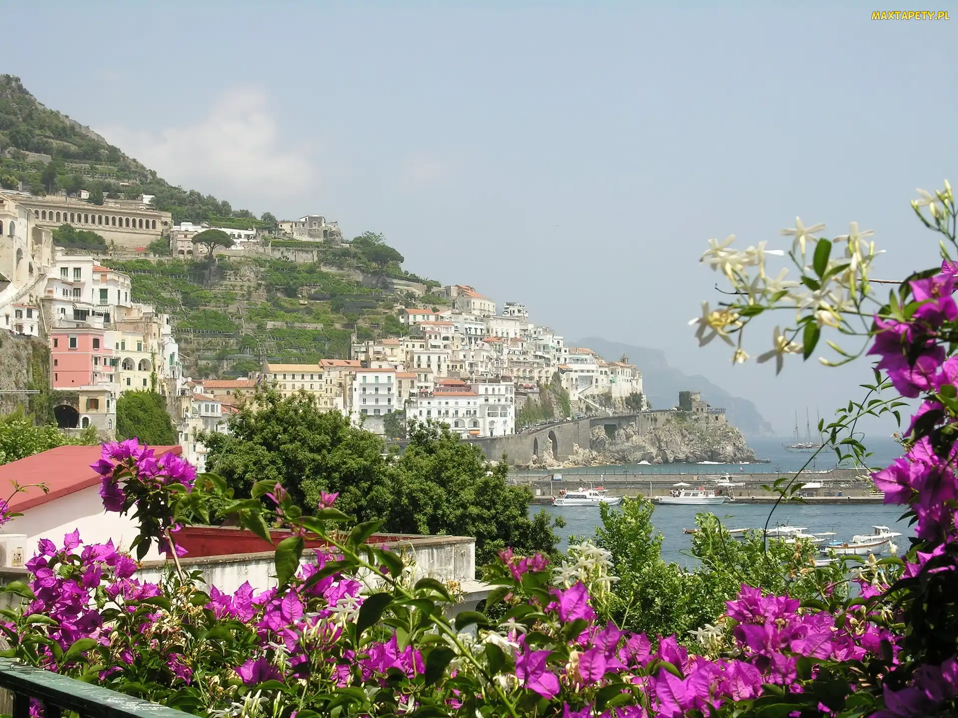 Kwiatki, Domy, Włochy, Amalfi