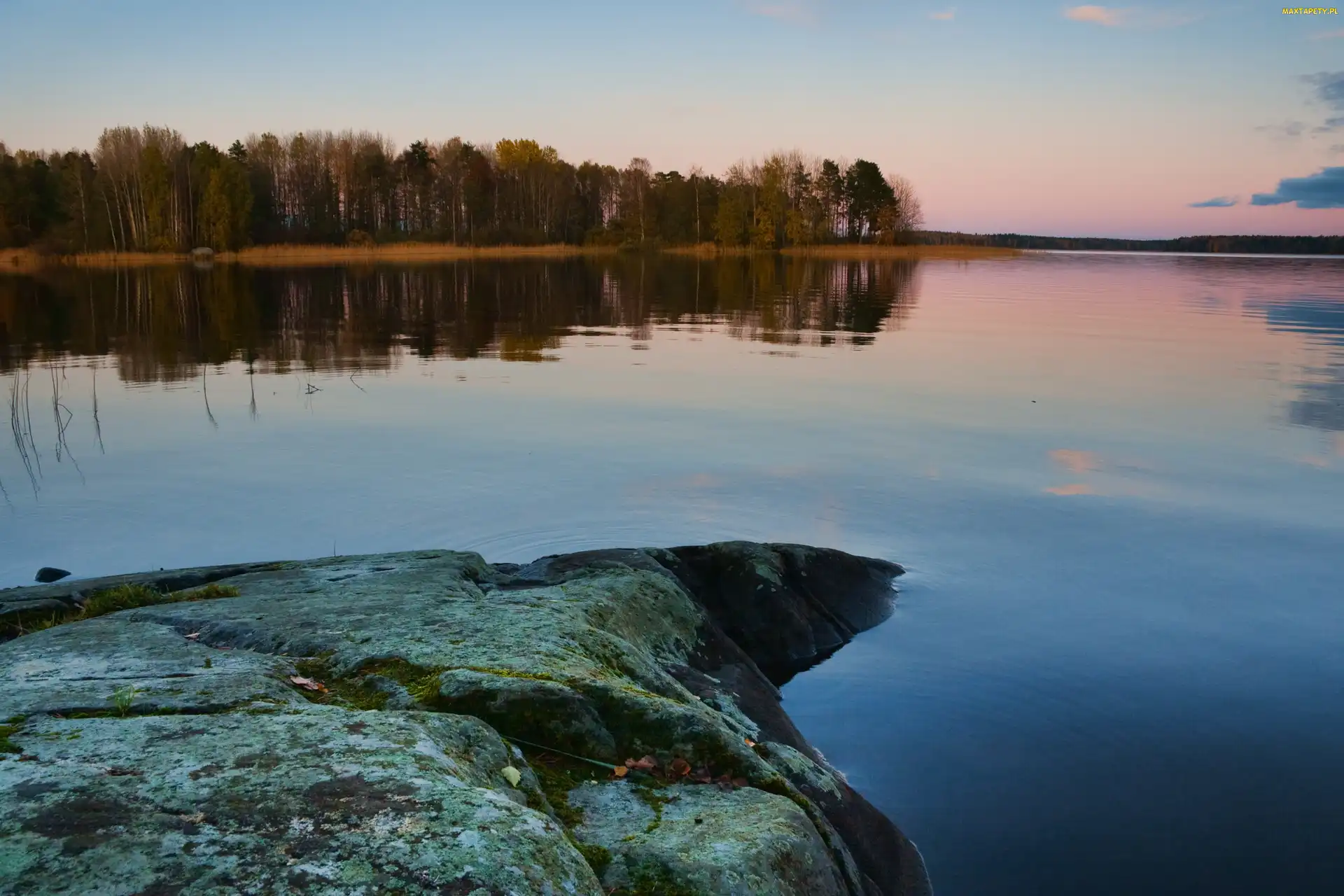 Finlandia, Vuoksa, Skała, Jezioro