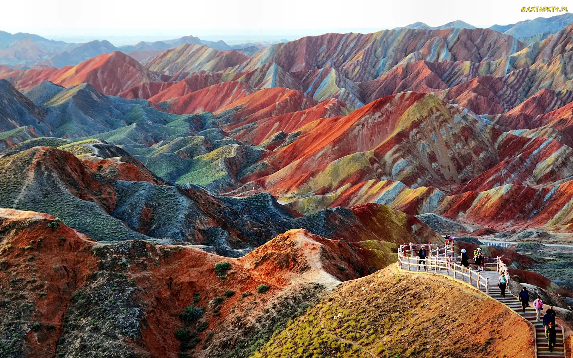 Chiny, Zhangye Danxia, Kolorowe, Góry