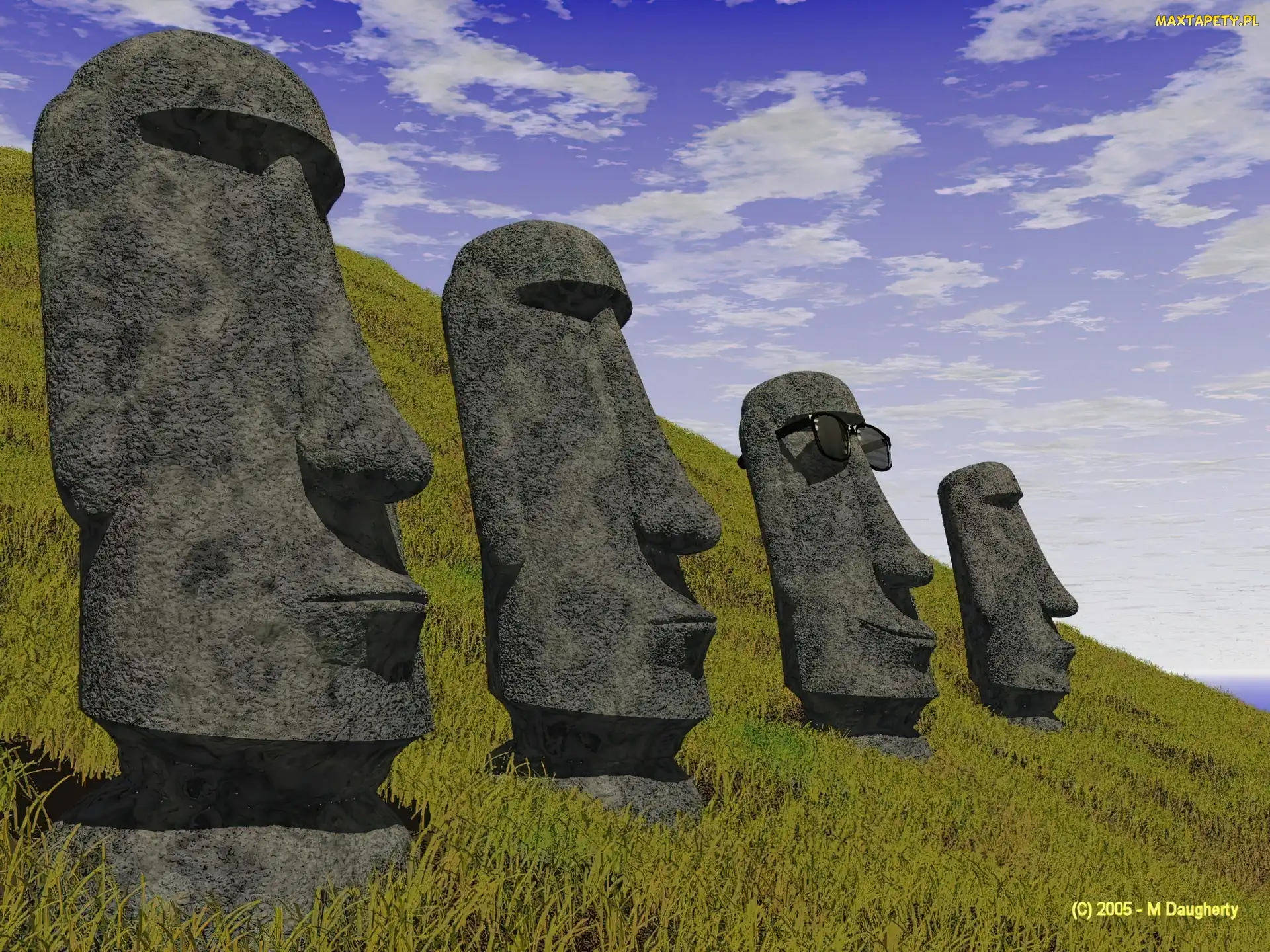 Maoi, Posągi, Wielkanocna, Wyspa, Rapa, Nui