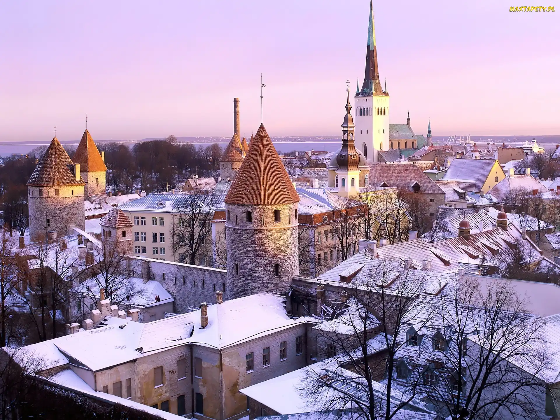 Zima, Zabytki, Estonia, Tallinn