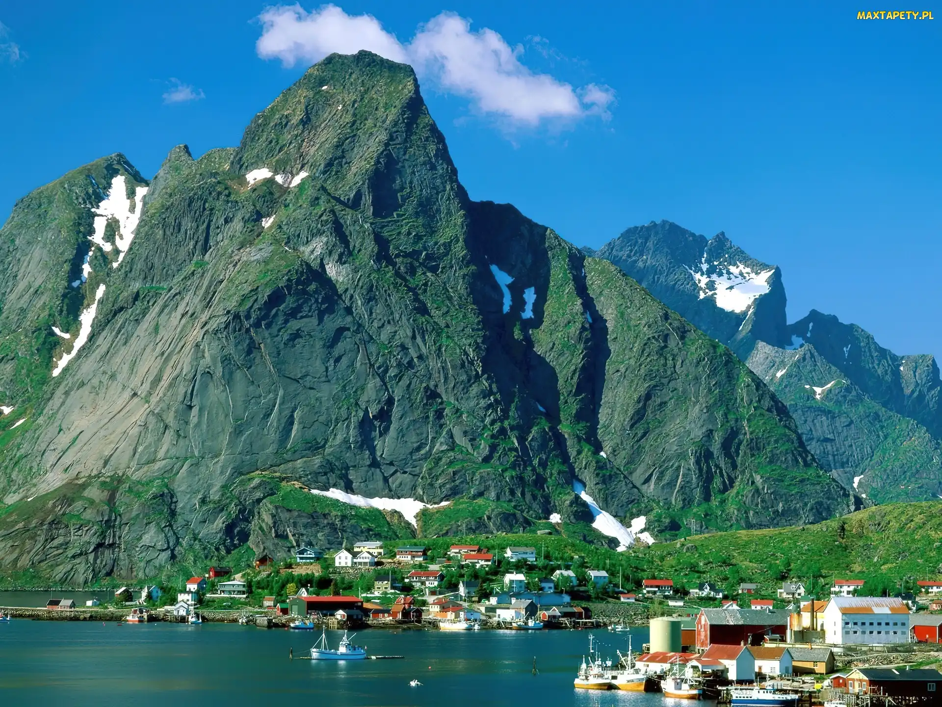 Norwegia, Góry, Reine, Miasteczko