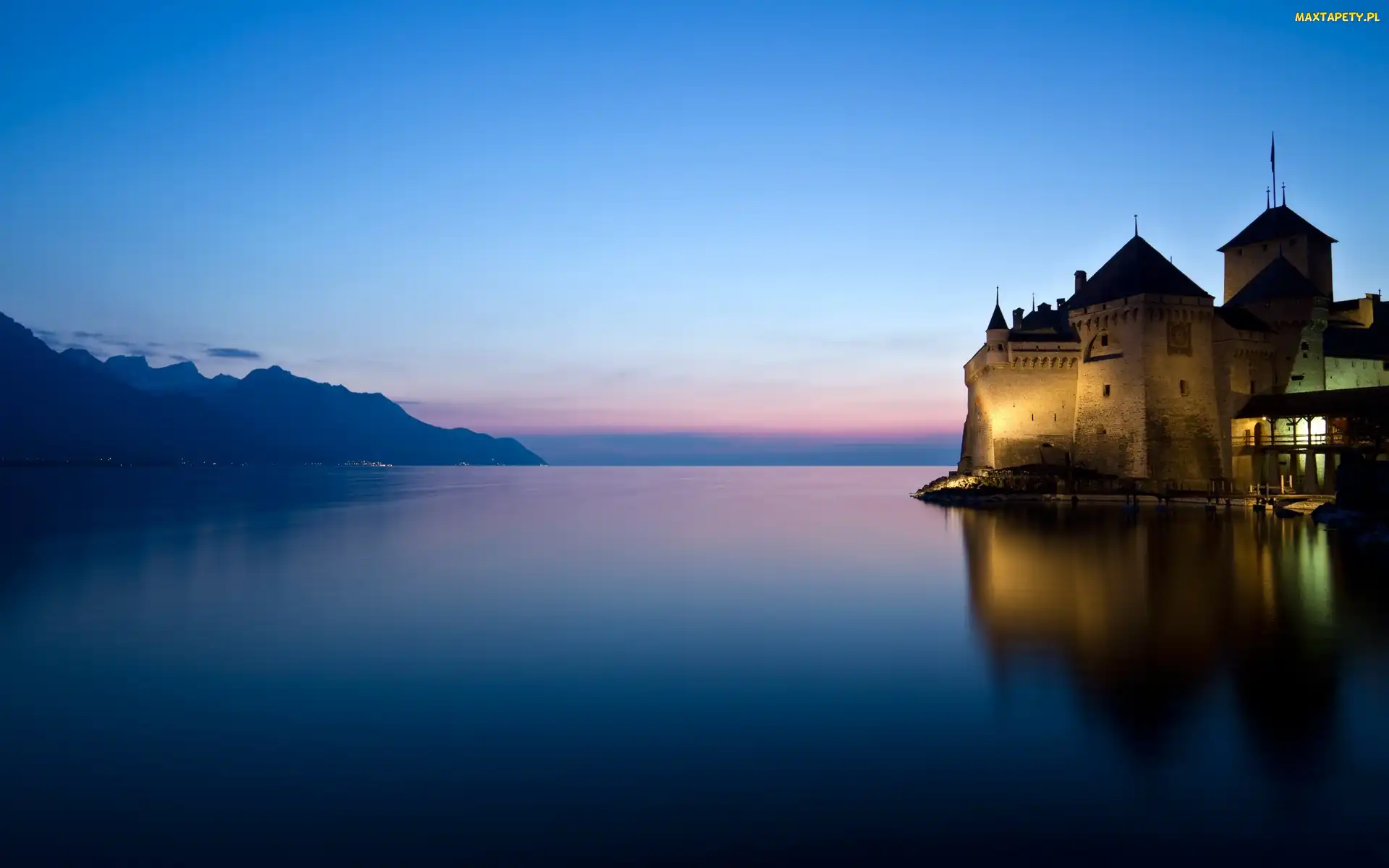 Jezioro, Szwajcaria, Chillon, Zamek