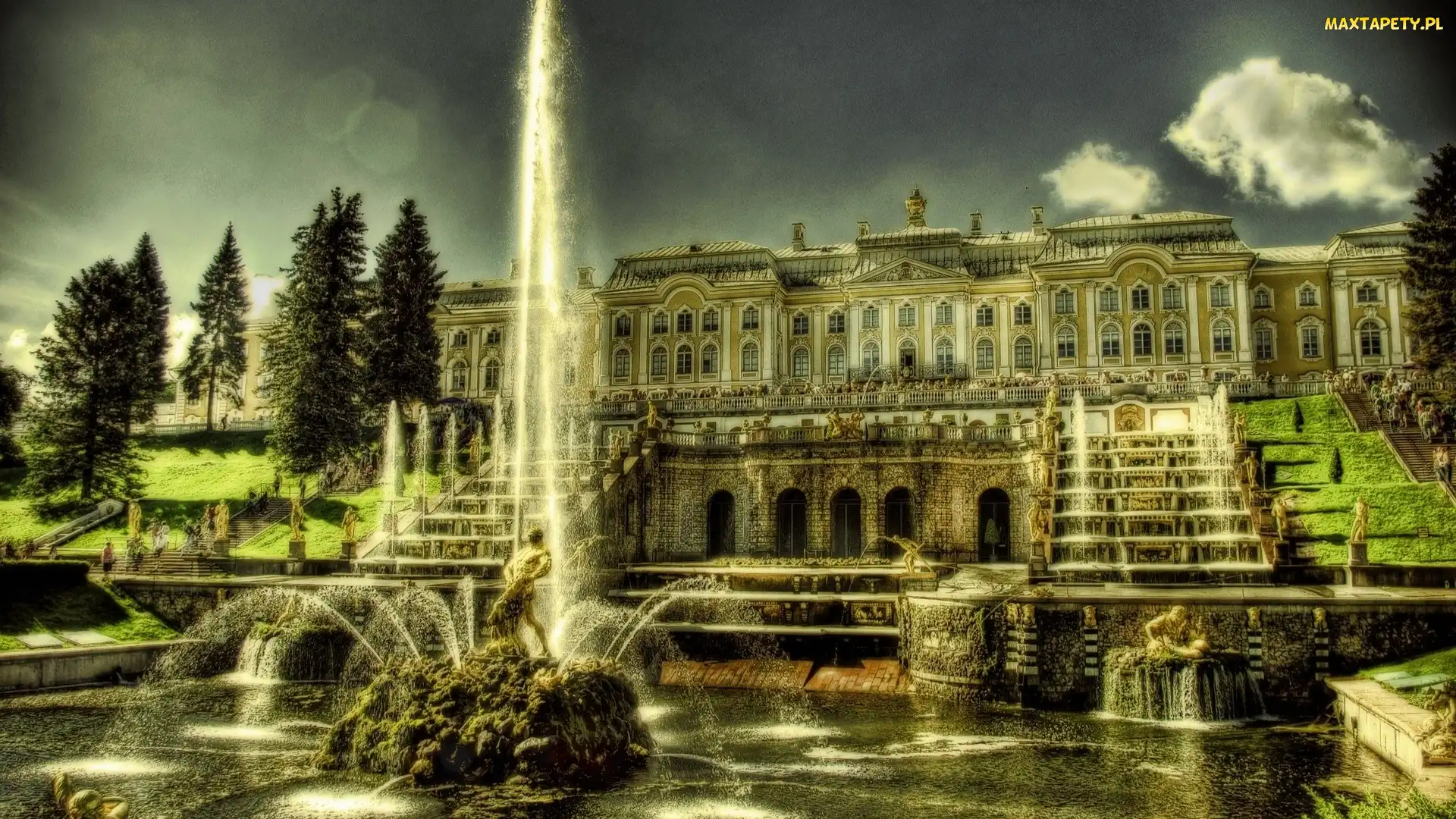 Rosja, Peterhof, Pałac, Fontanna