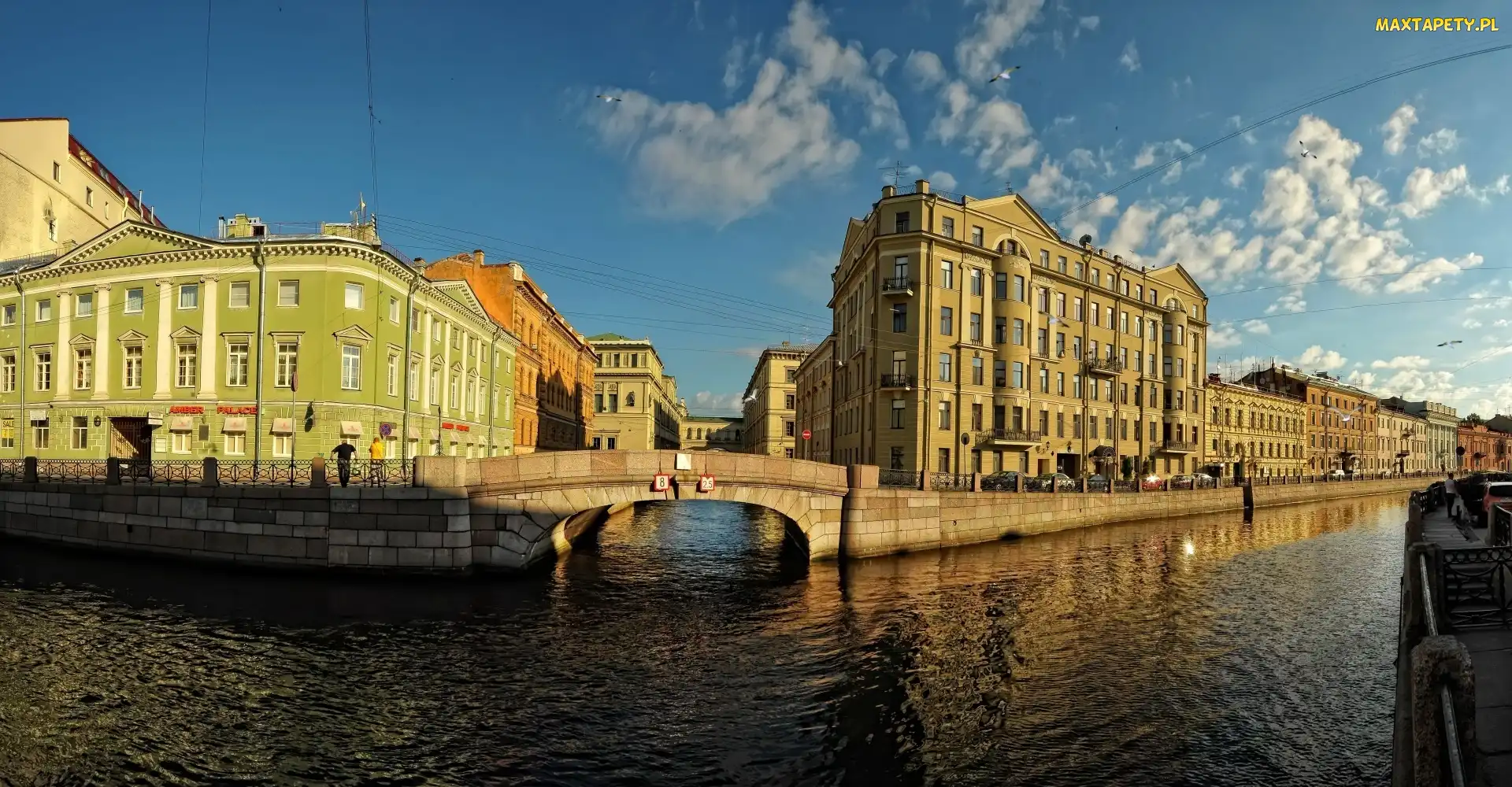 Domy, Rosja, Kanał, St.Petersburg, Most