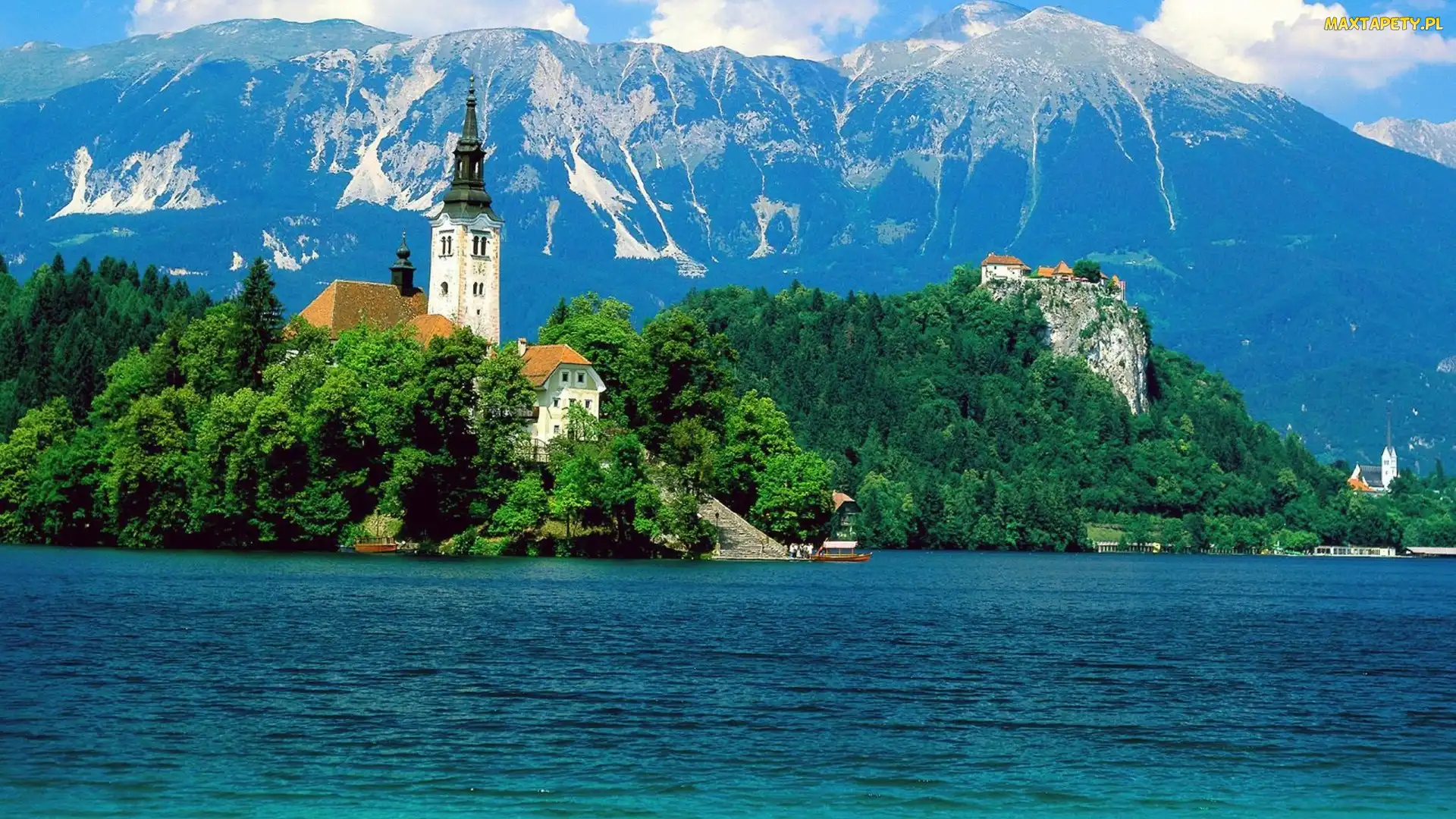 Jezioro Bled, Kościół Zwiastowania Marii Panny, Słowenia, Wyspa Blejski Otok