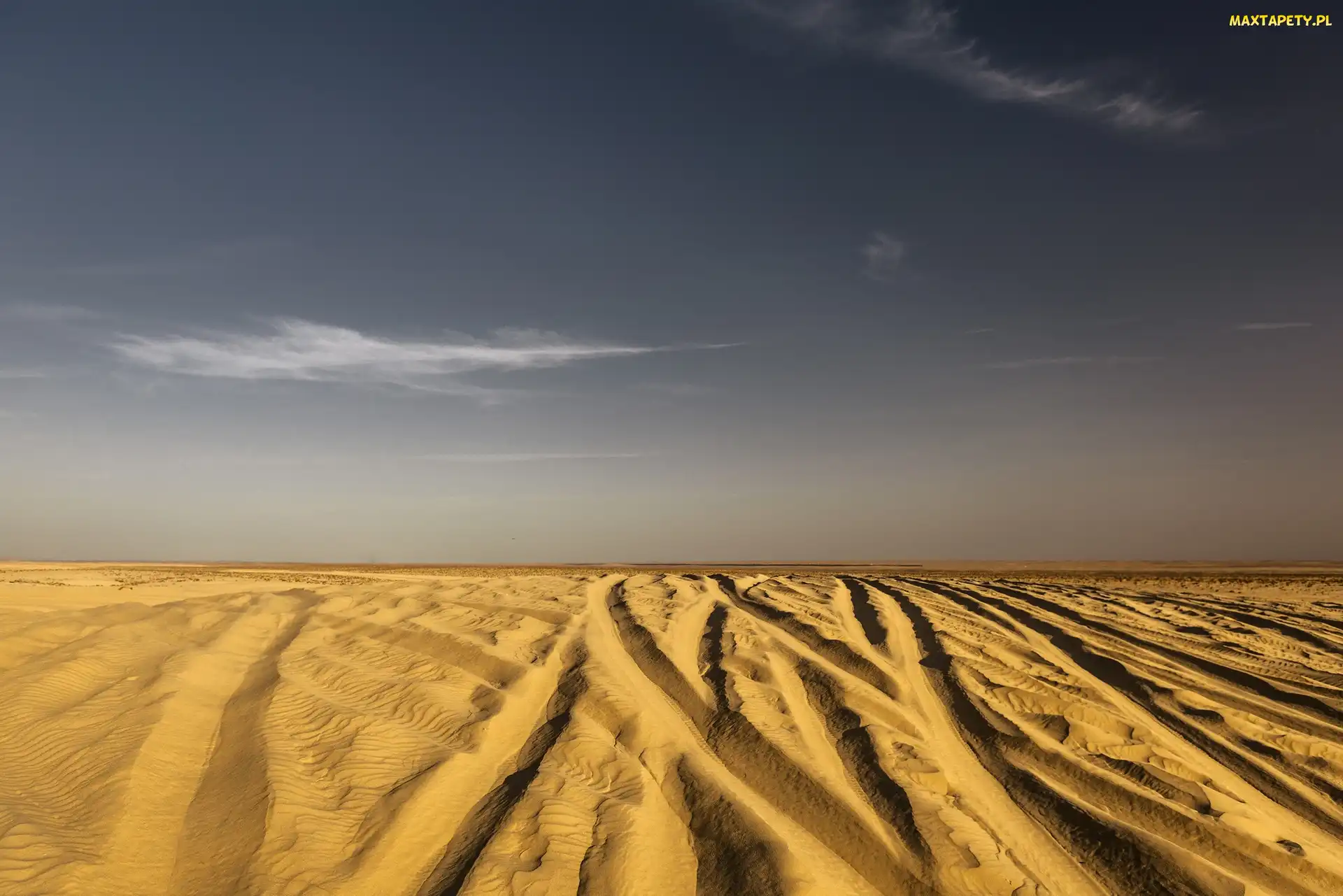 Sahara, Pustynia, Niebo, Piasek