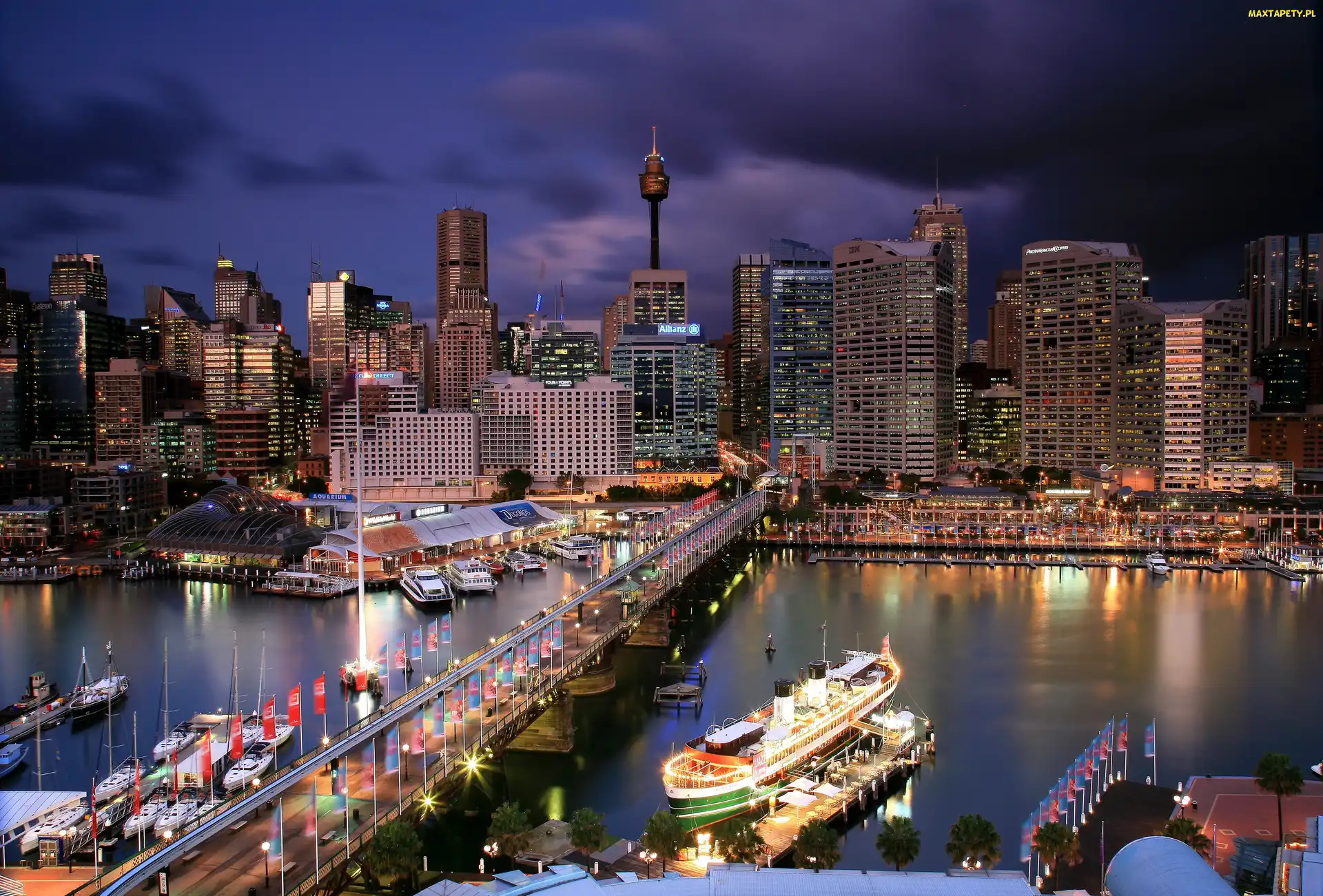 Sydney, Rzeka, Wieżowce, Most, Australia