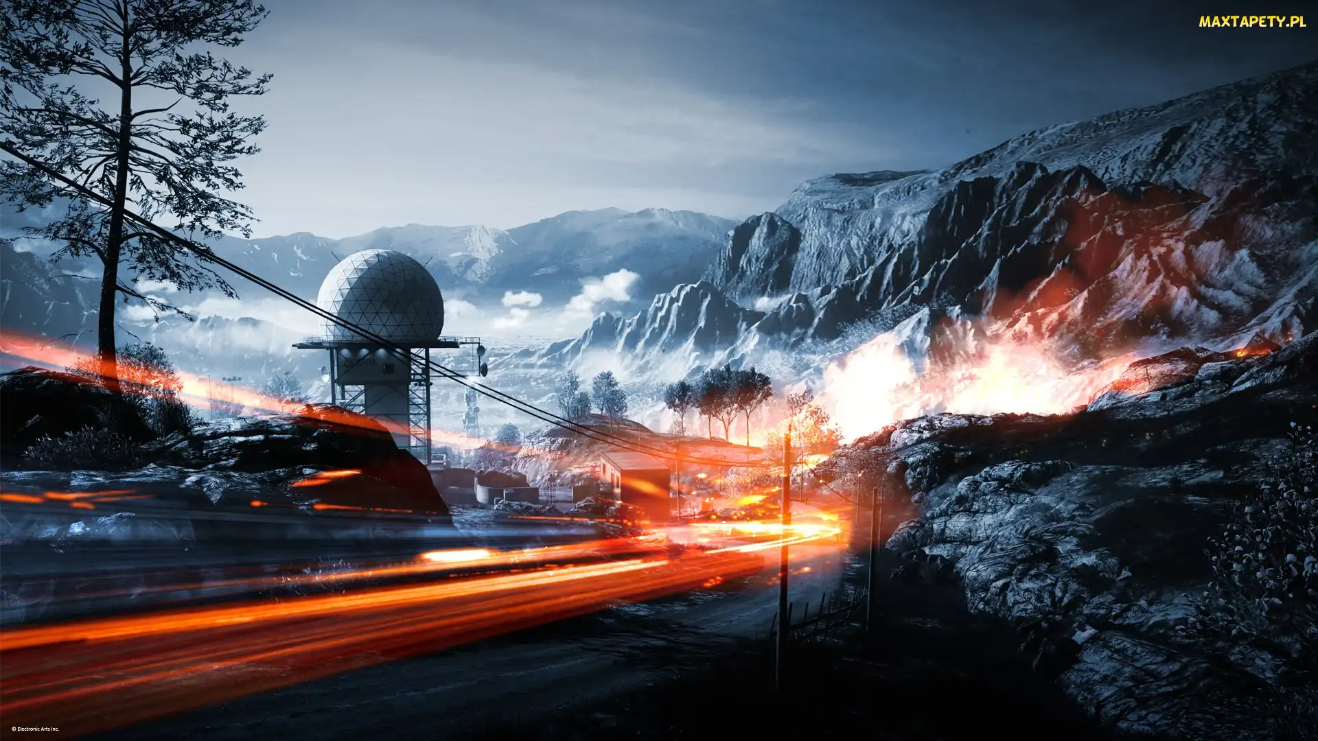 Droga, Drzewa, Battlefield 3