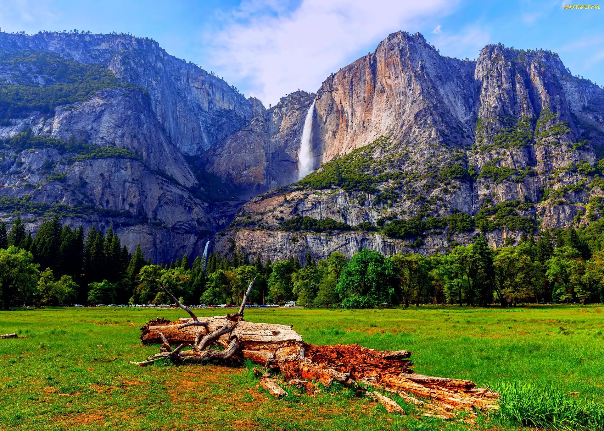 Stan Kalifornia, Wodospad, Góry, Park Narodowy Yosemite, Stany Zjednoczone