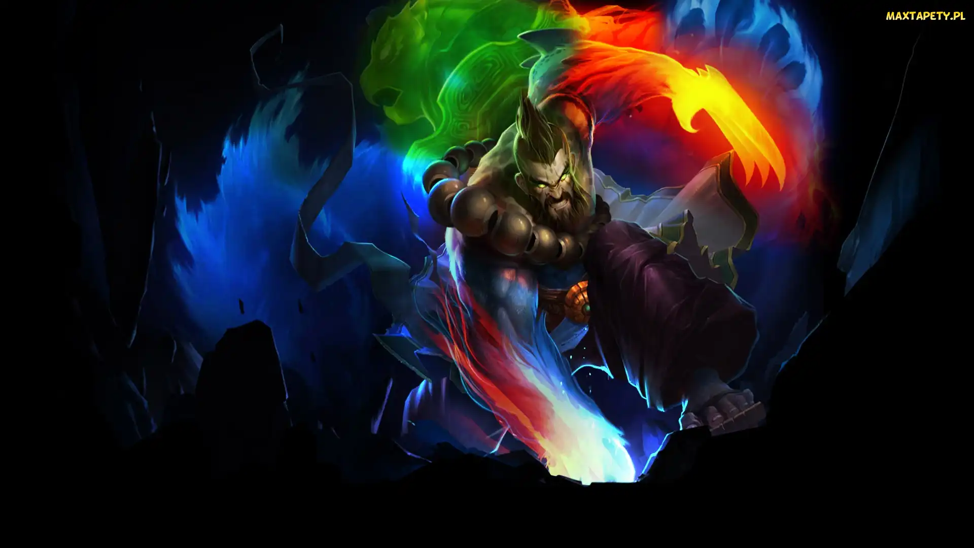 Udyr, LoL, Turtle, Phoenix, Bear, League