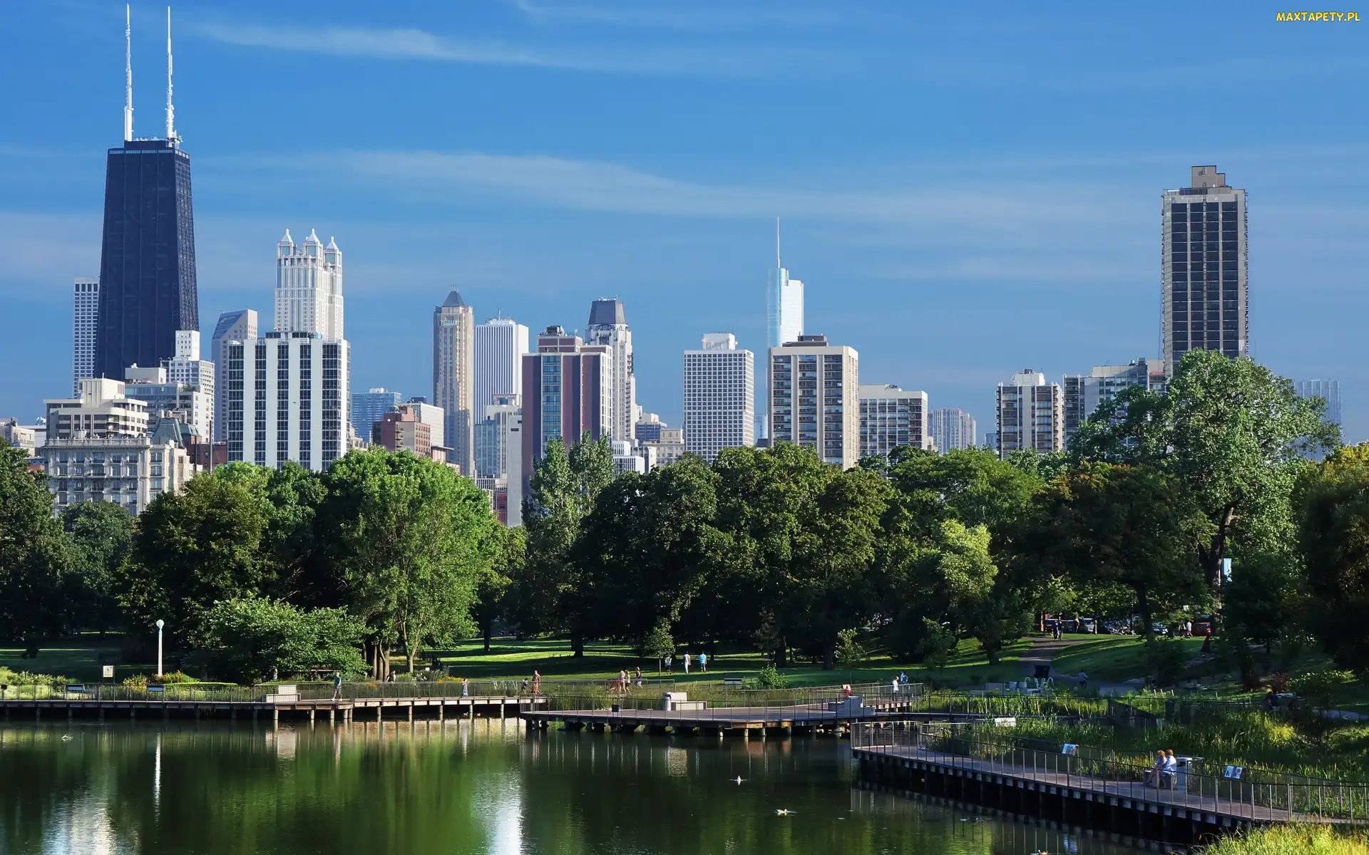 Wieżowce, Miasta, Panorama, Chicago