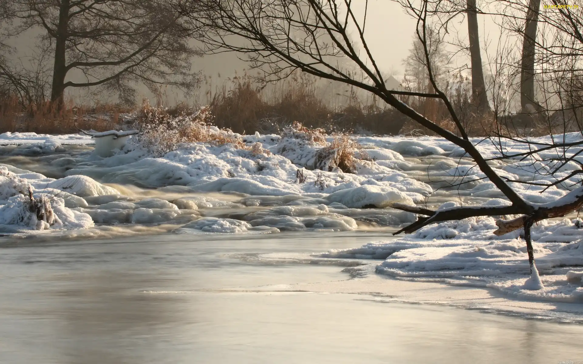Rzeka, Śnieg, Lód