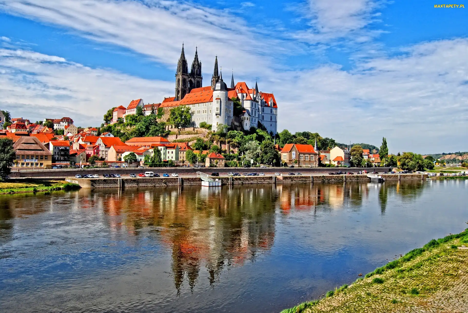 Niemcy, Meissen, Elba, Rzeka, Zamek, Miasto