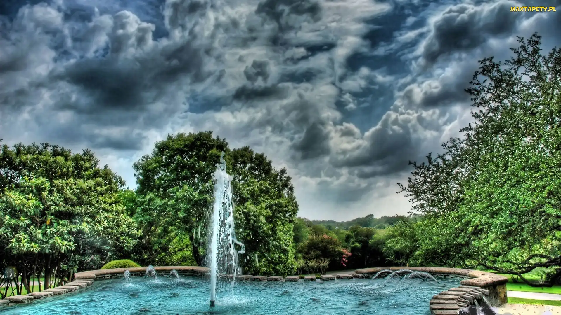 Chmury, Wodotrysk, Park
