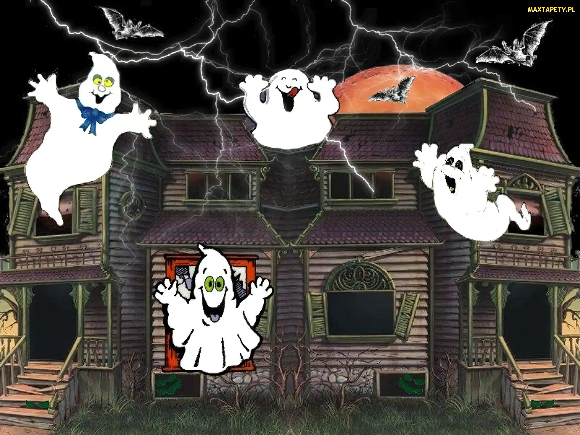 duchy, straszny dom, Halloween