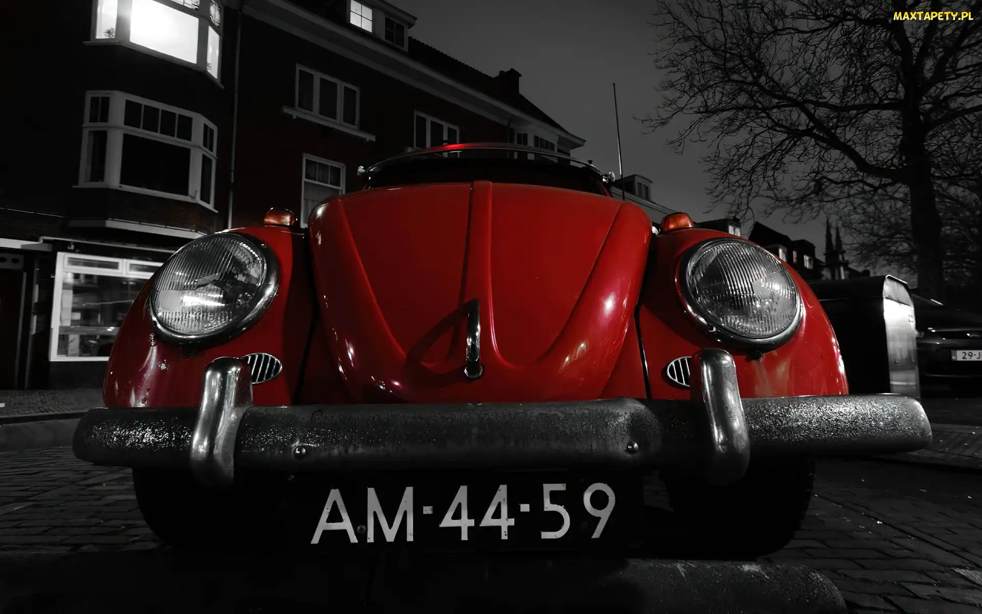Volkswagen Garbus, Samochód, Stary, Czerwony