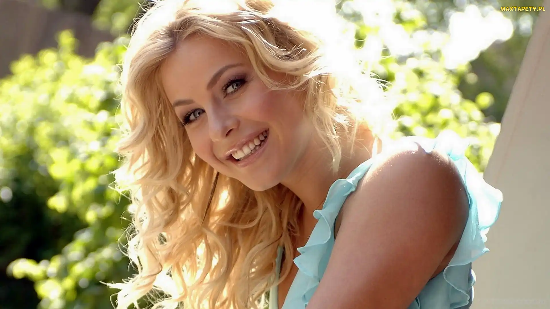 Uśmiechnięta, Rozmycie, Rośliny, Julianne Hough
