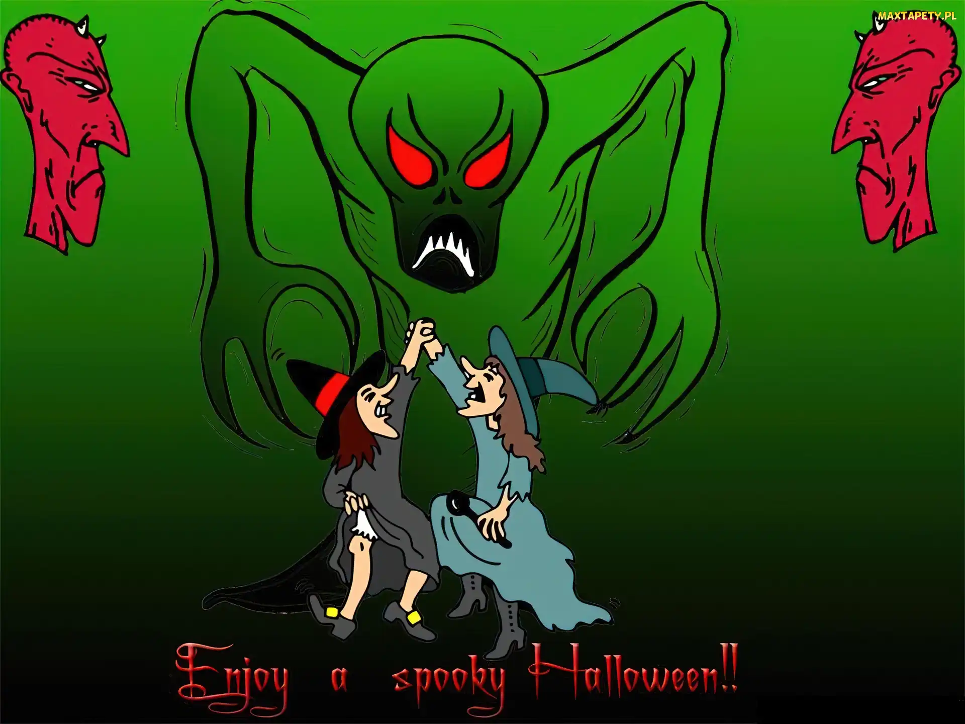 Halloween, zielona zjawa