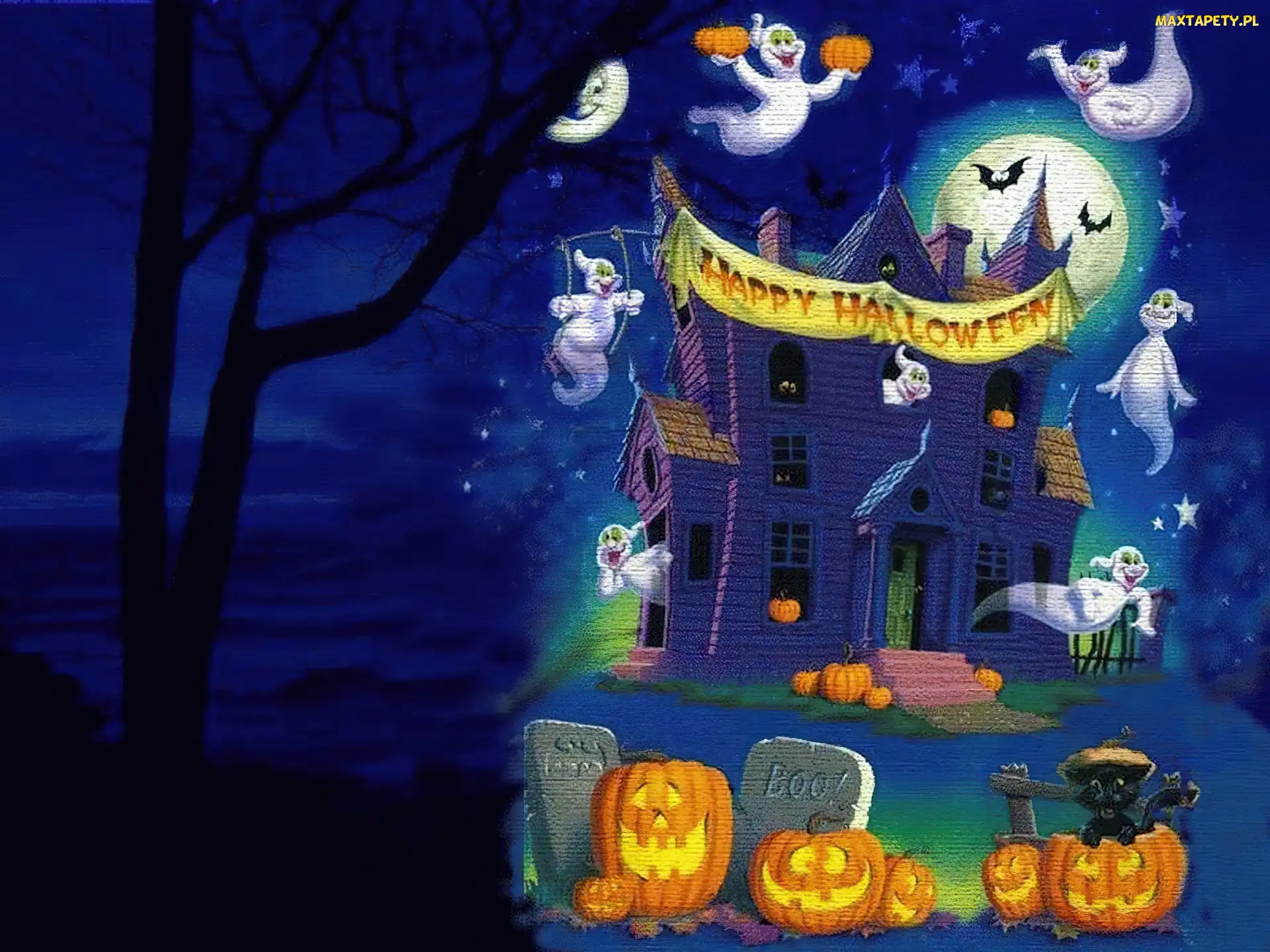 duszki , domek, Halloween