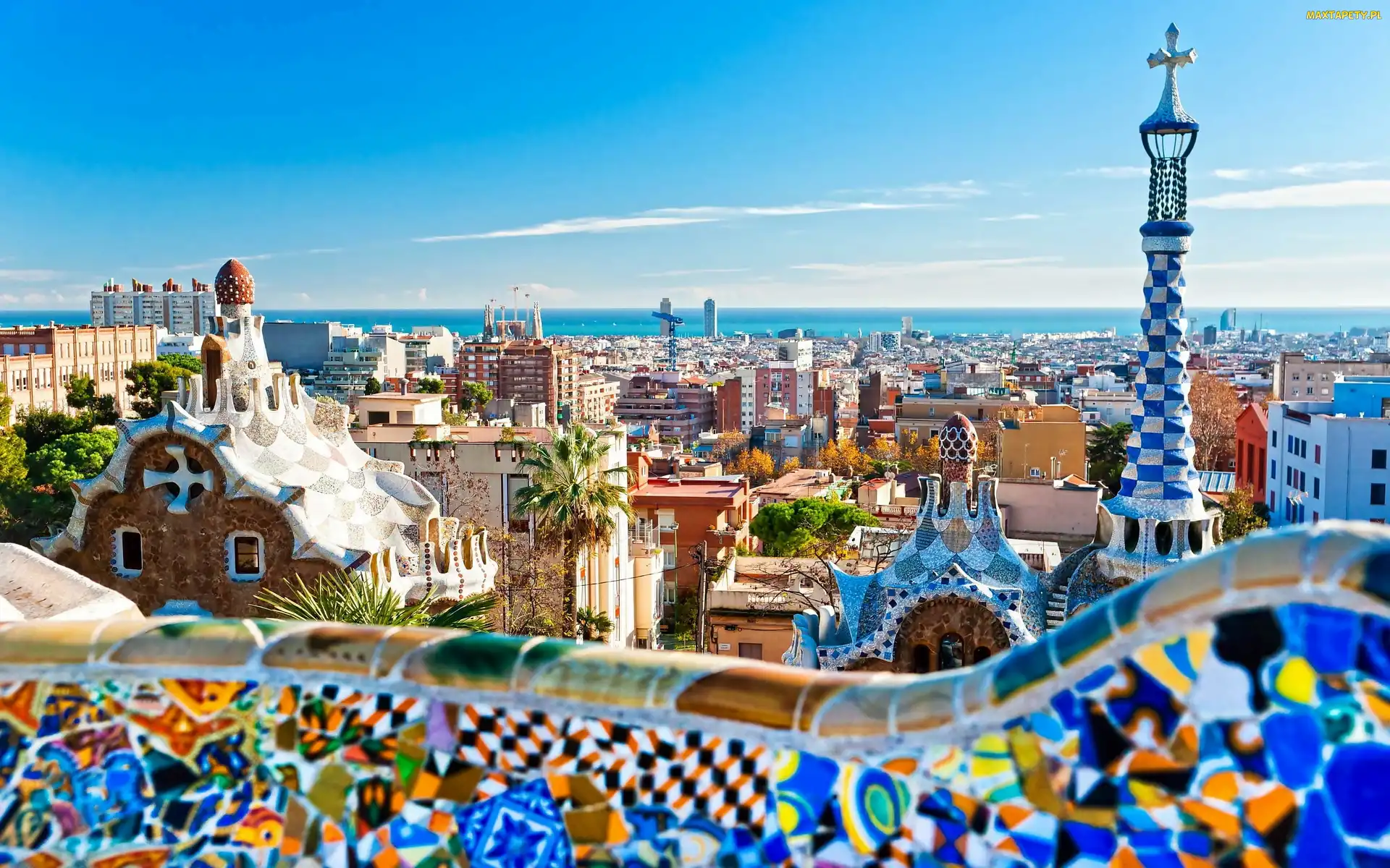 Gaudiego, Budynki, Panorama, Barcelony