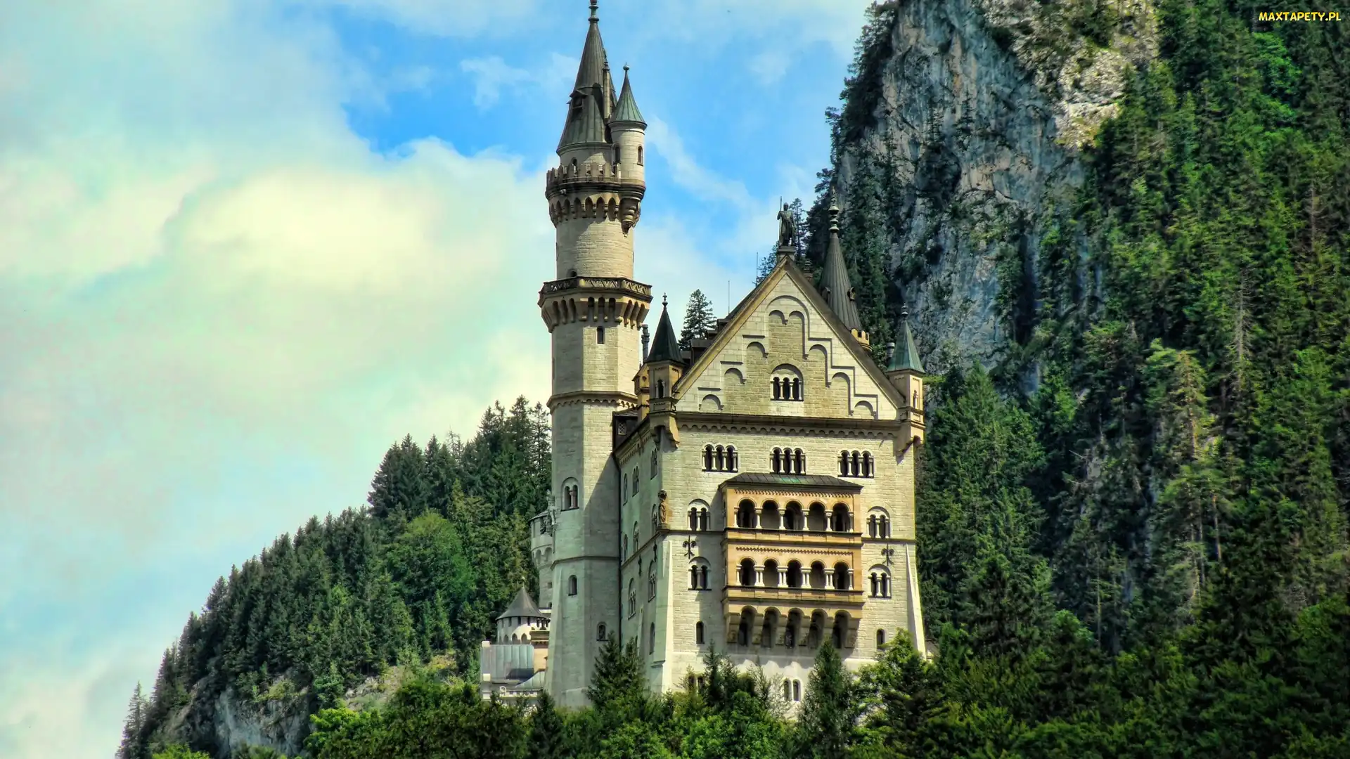 Góry, Skały, Zamek, Neuschwanstein