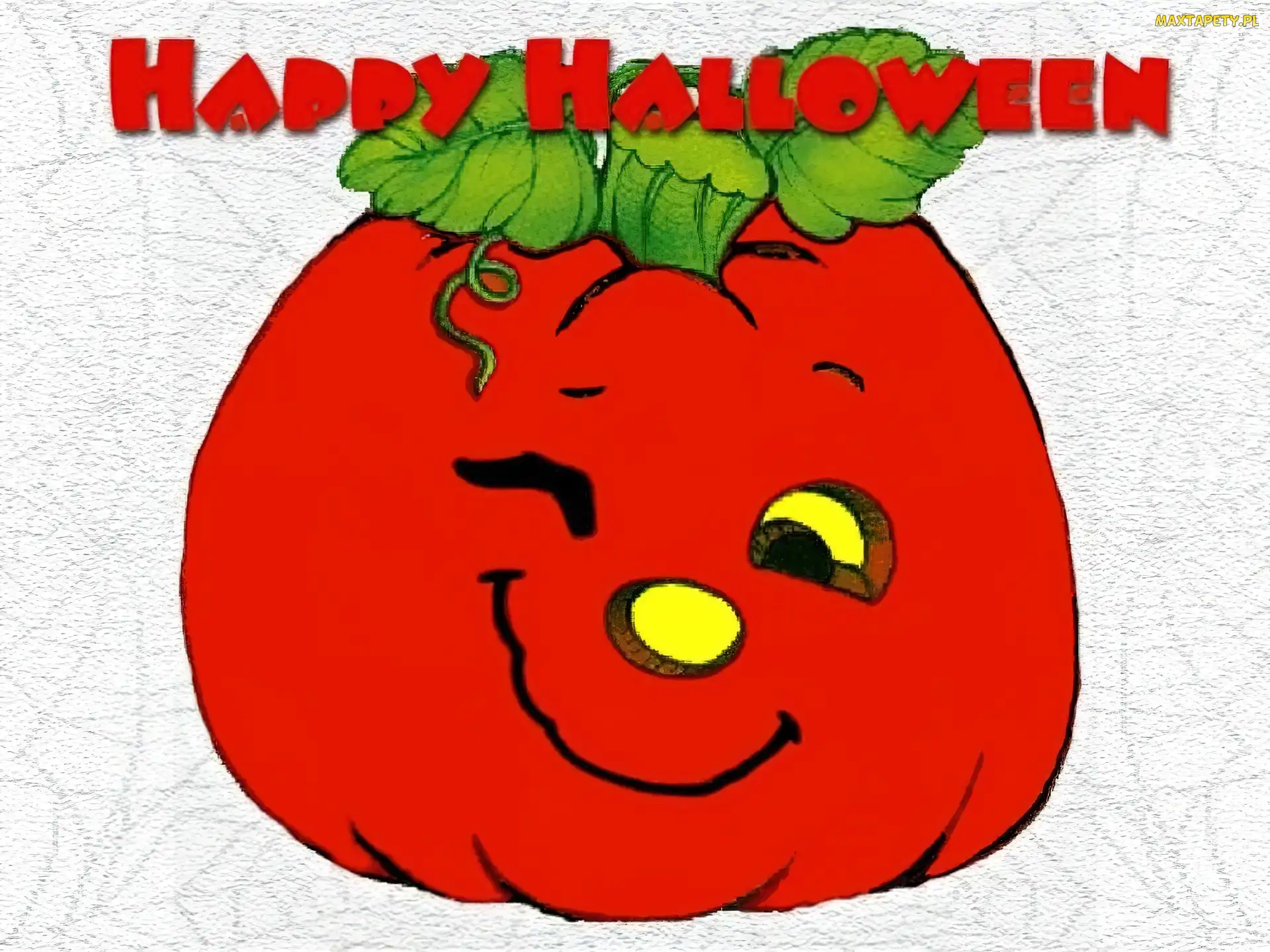 Halloween, czerwona dynia