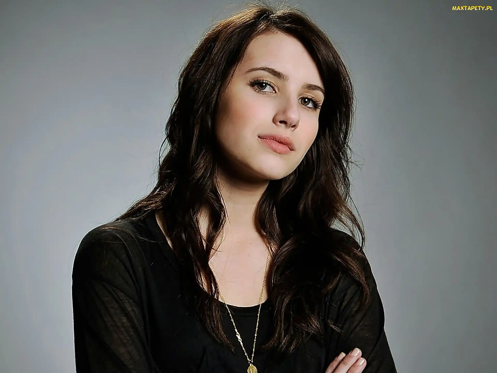 Aktorka, Aktorka, Sukienka, Czarna, Emma Roberts