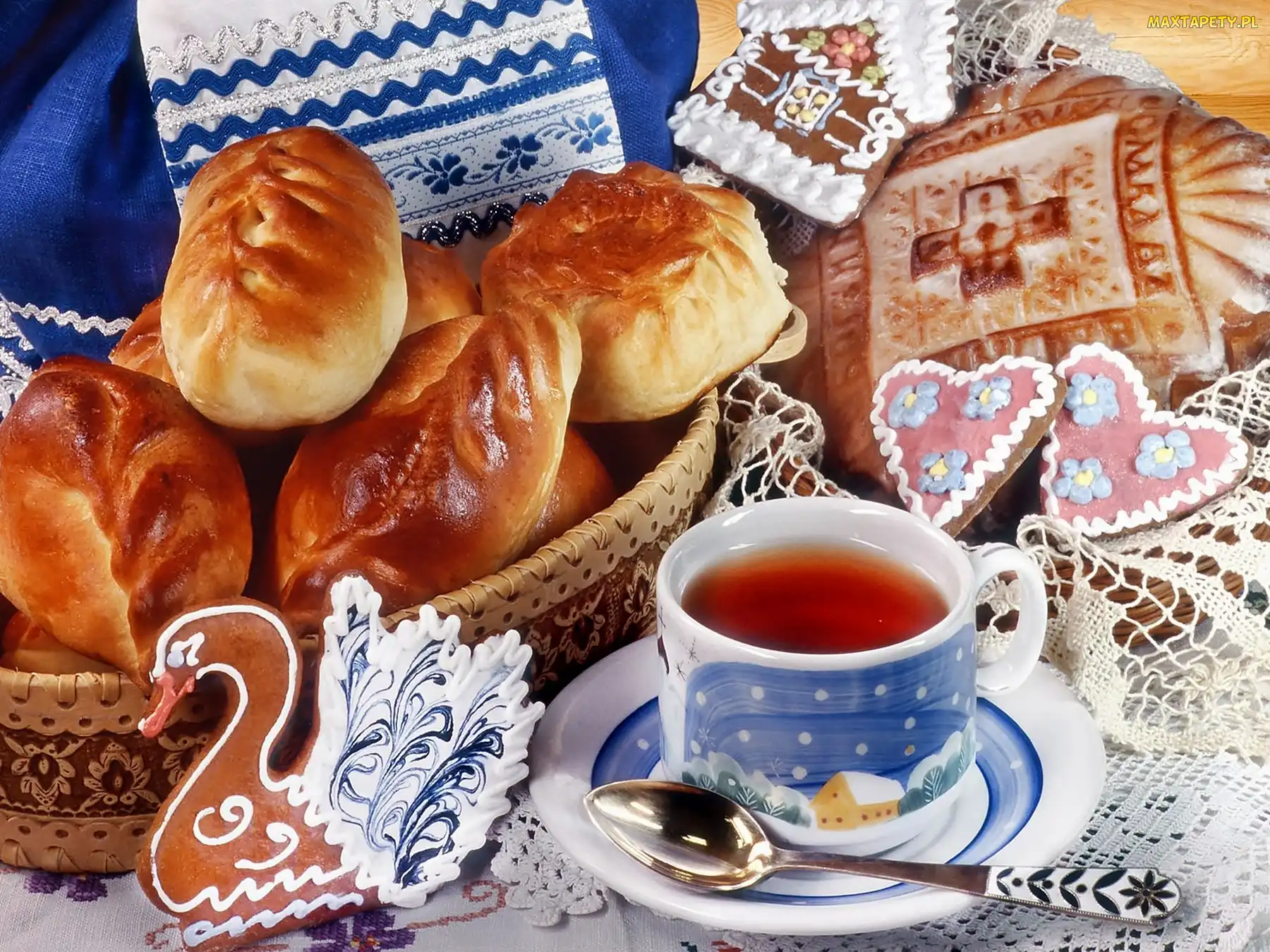 Herbaty, Ciasteczka, Pierniczki, Drożdżówki, Filiżanka