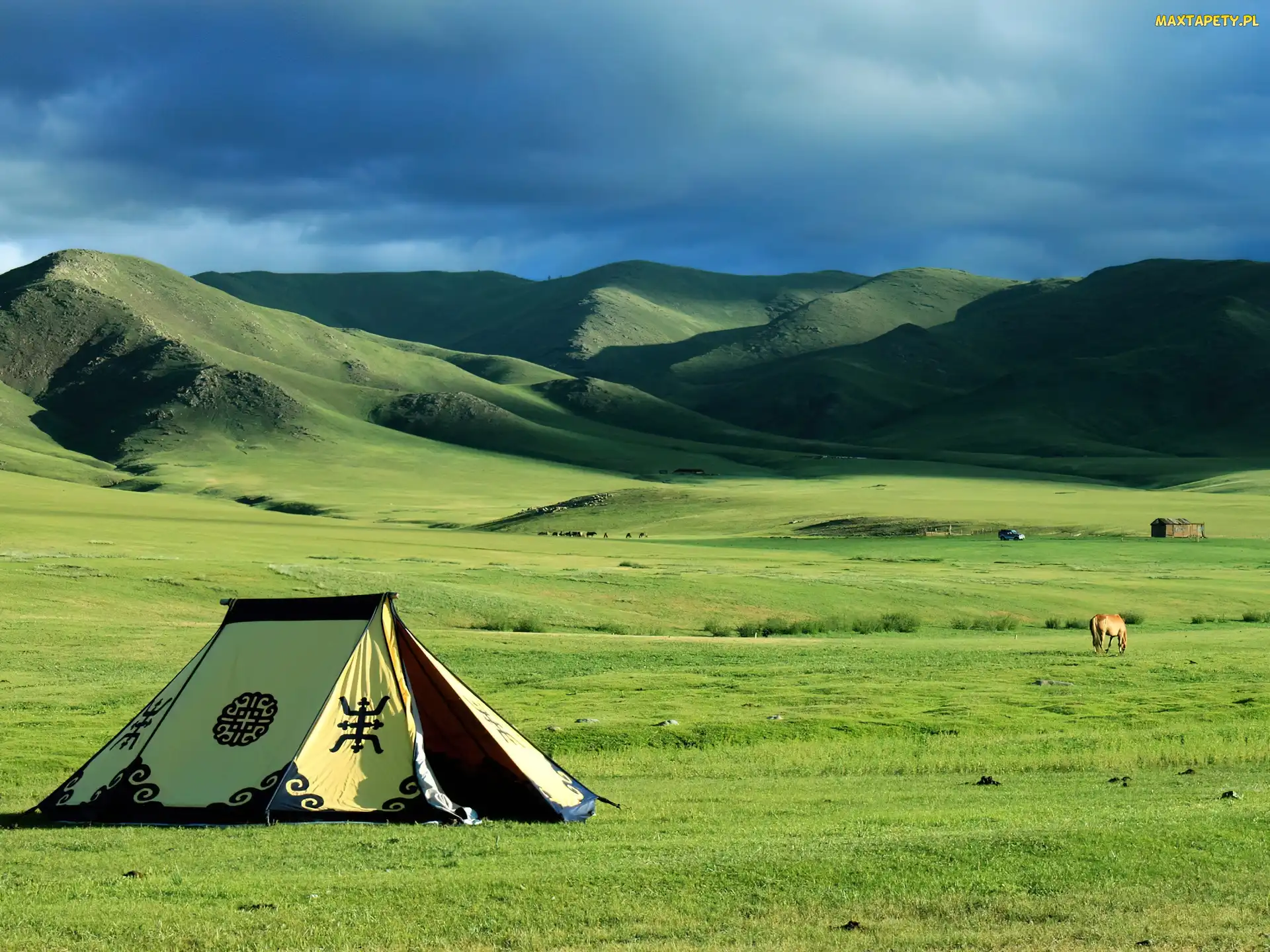 Mongolia, Namiot, Stepy