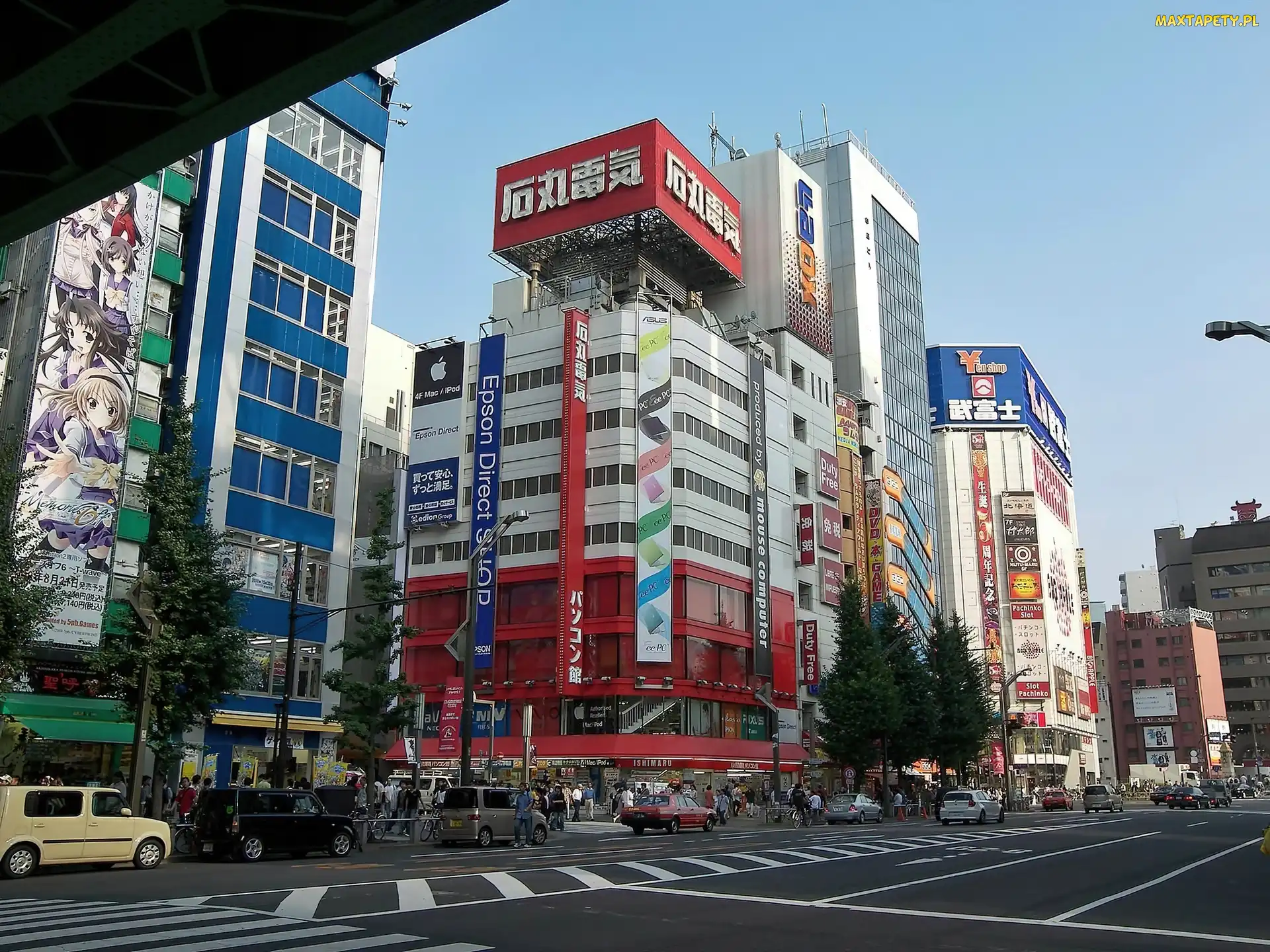 Tokio, Reklamy, Samochody, Ulica