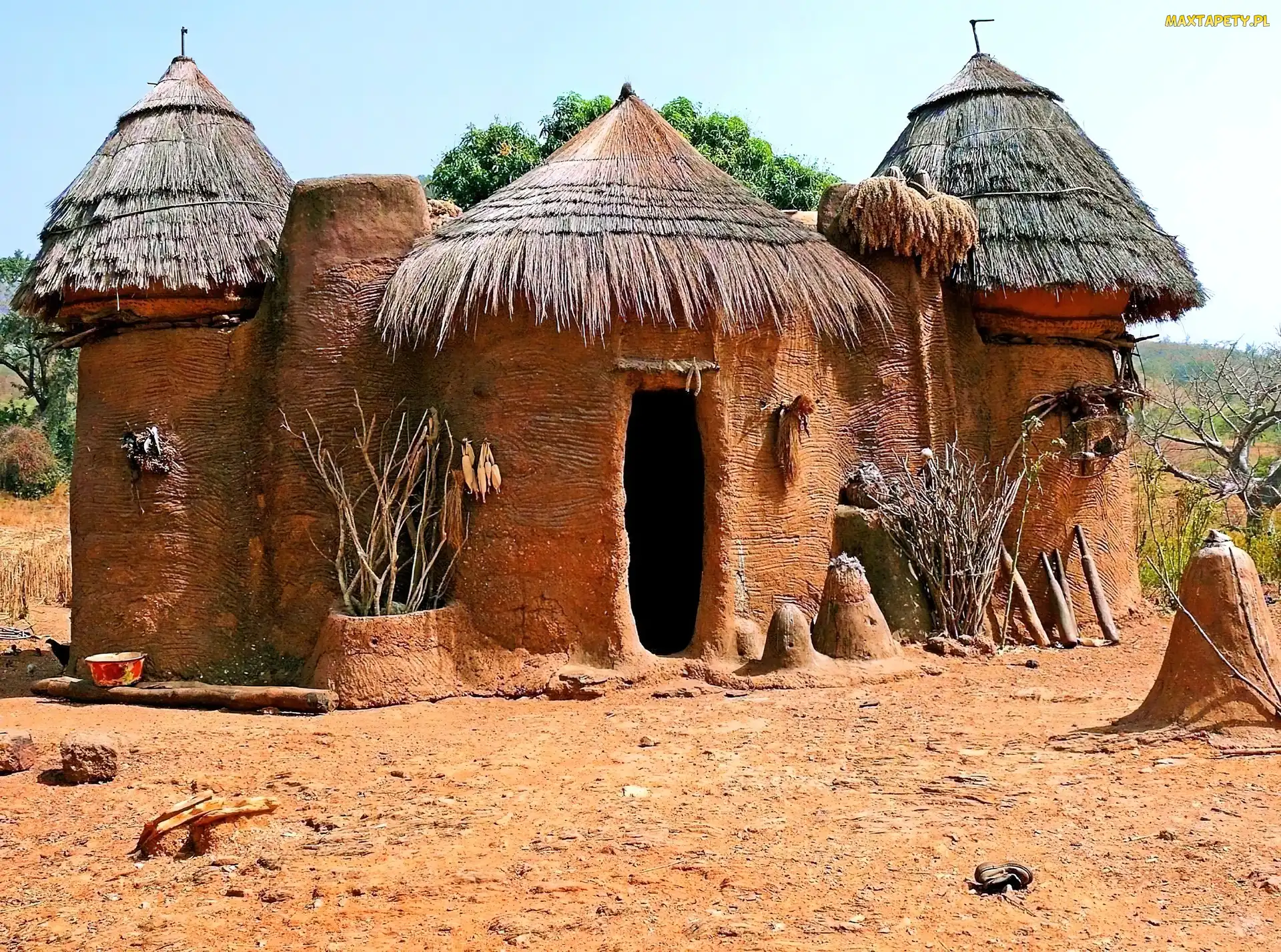 Afryka, Benin, Domek, Gliniany
