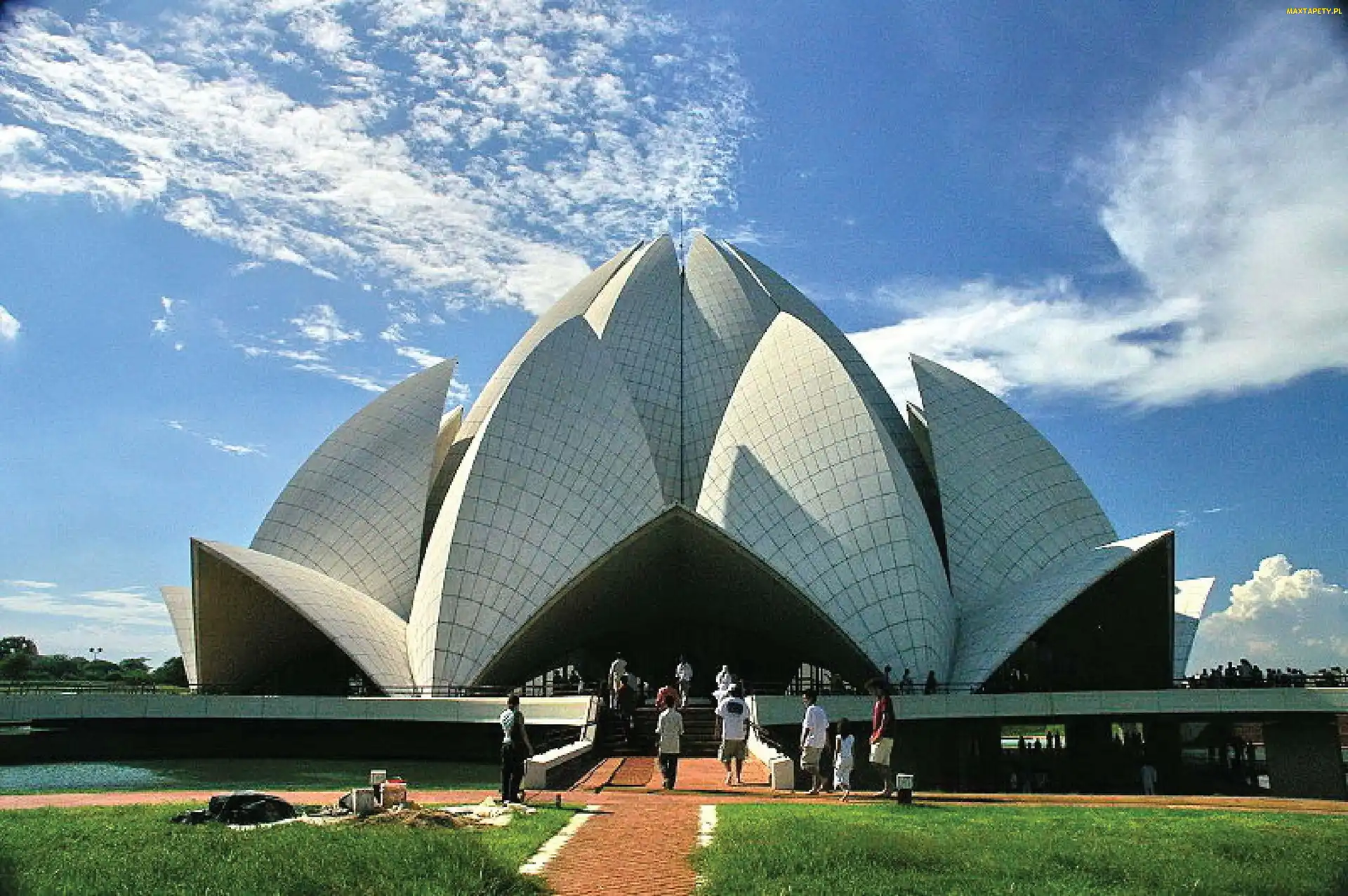 Modlitwy, Dom, Delhi, Nowe, Lotus, Temple