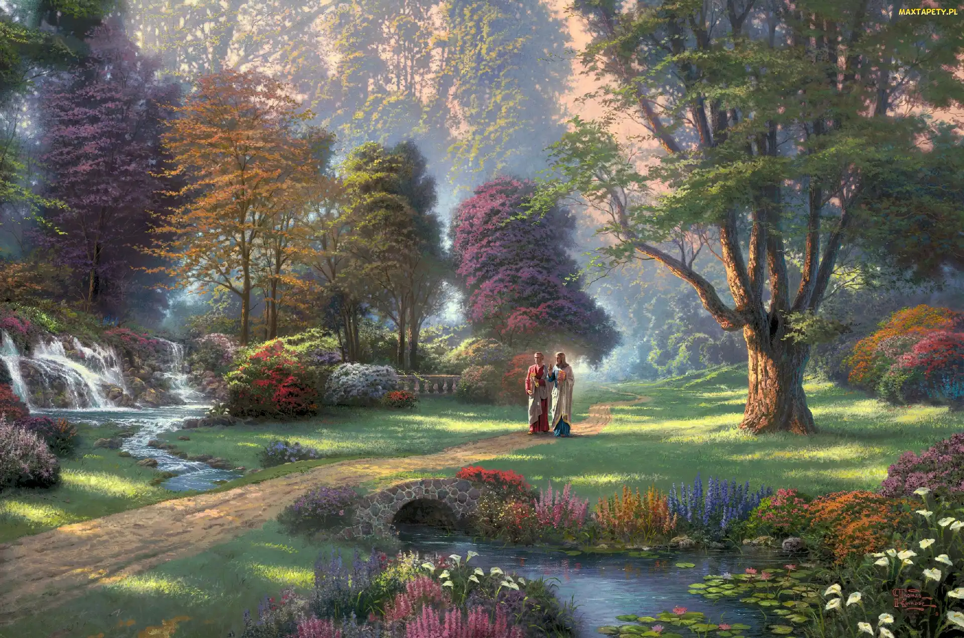 Thomas Kinkade, Malarstwo, Park, Mnisi