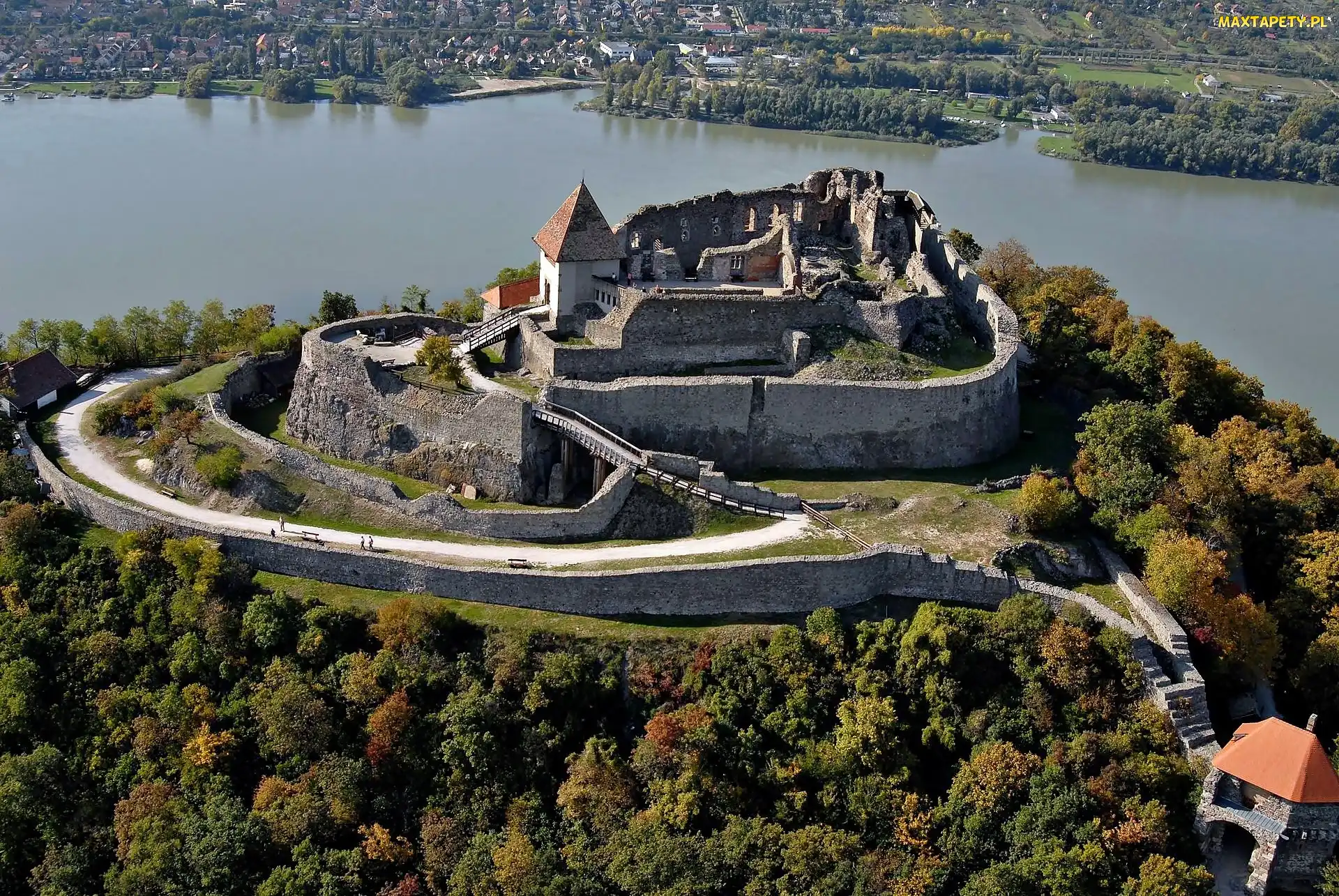 Wyszehrad, Rzeka Dunaj, Ruiny, Cytadela, Węgry