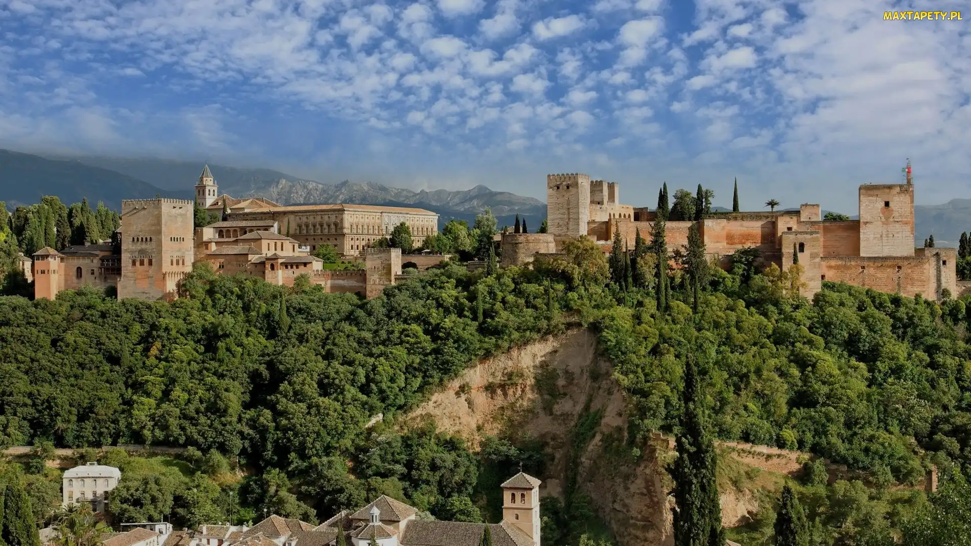 Hiszpania, Granada, Panorama, Alhambra