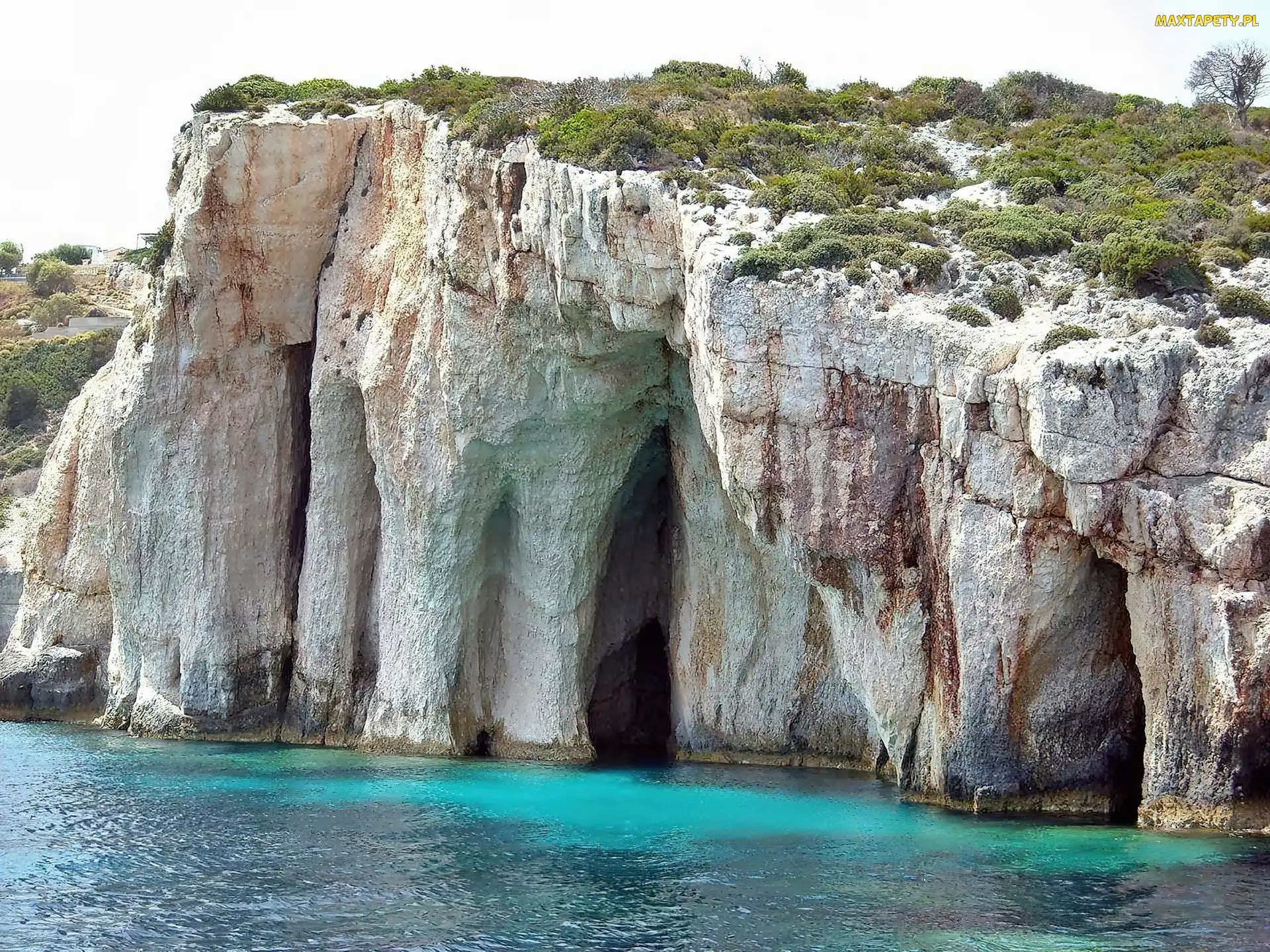 Wyspa, Roślinność, Klify, Zakynthos, Morze