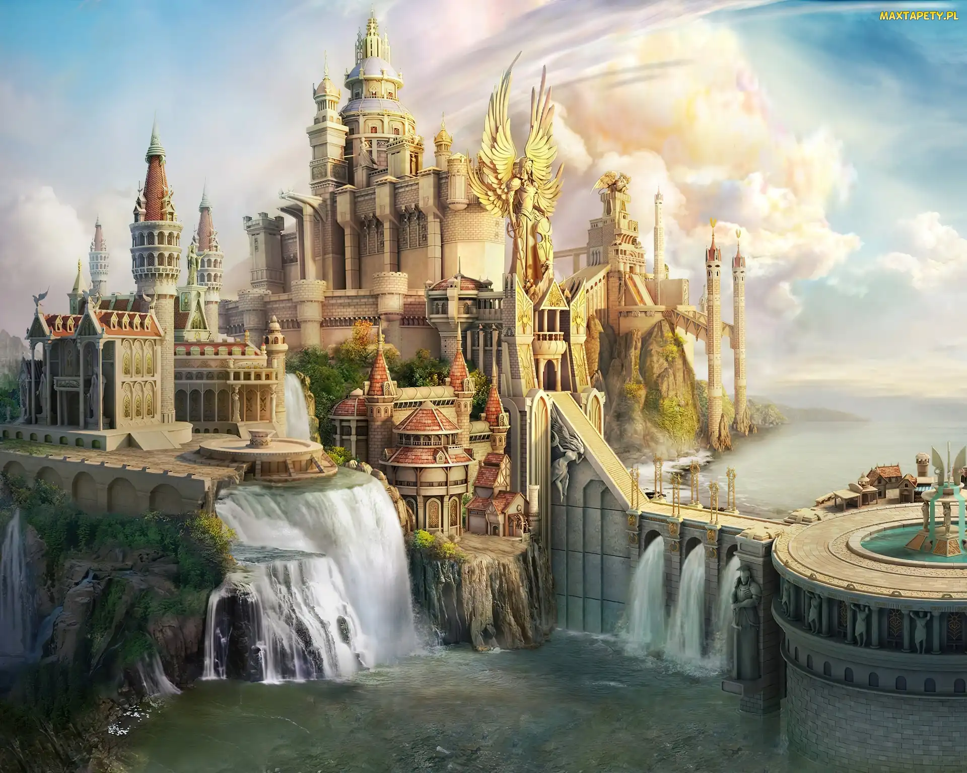 Zamek, Wodospad, Fantasy