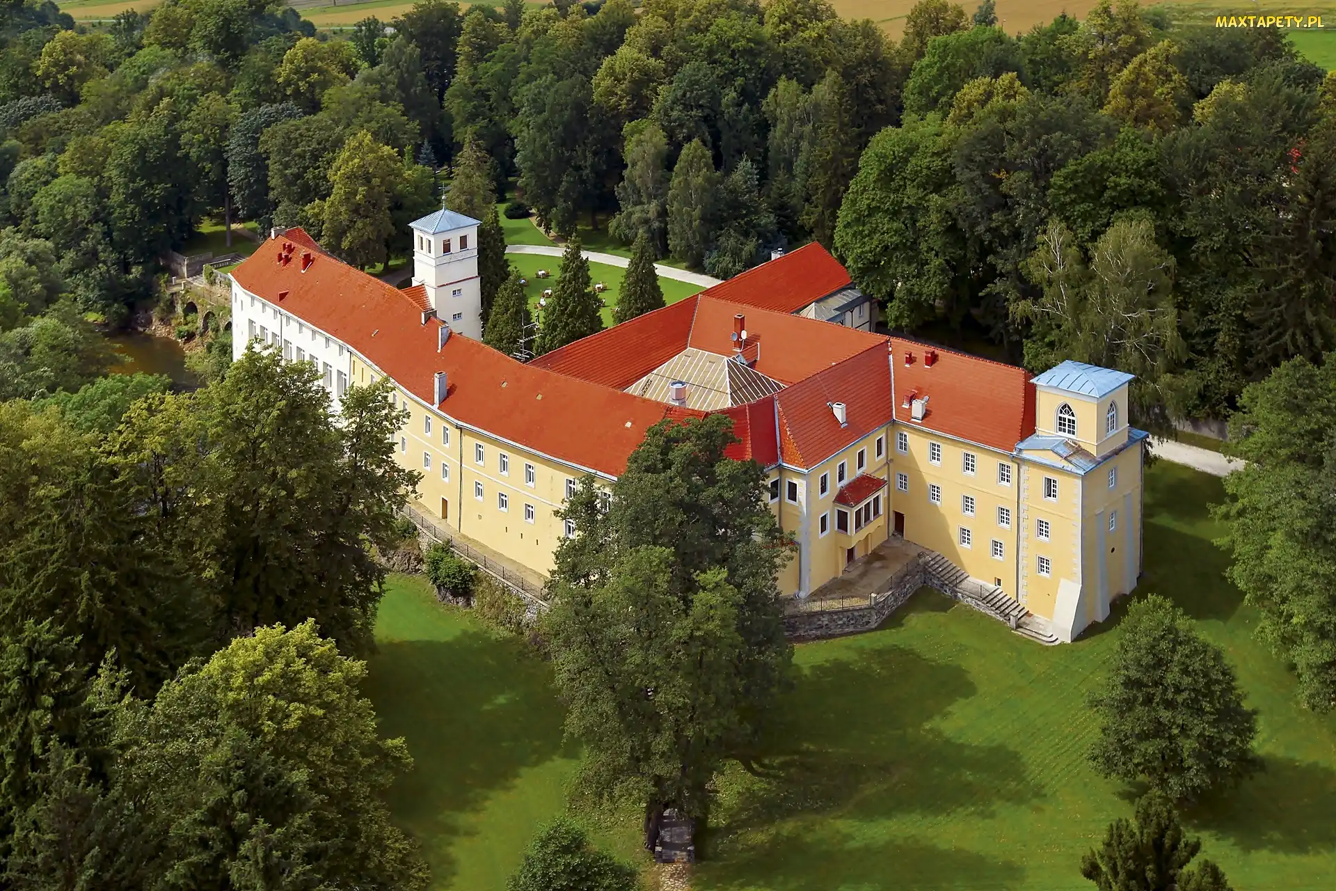 Drzewa, Polska, Hotel Zamek na Skale, Pałac w Trzebieszowicach, Wieś Trzebieszowice, Dolnośląskie