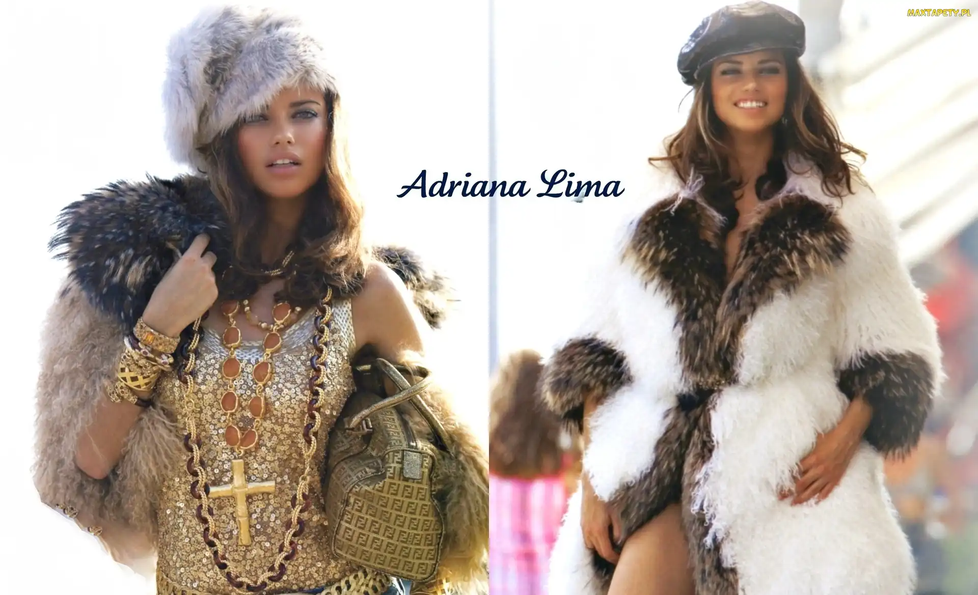 Futro, Czapka, Adriana Lima