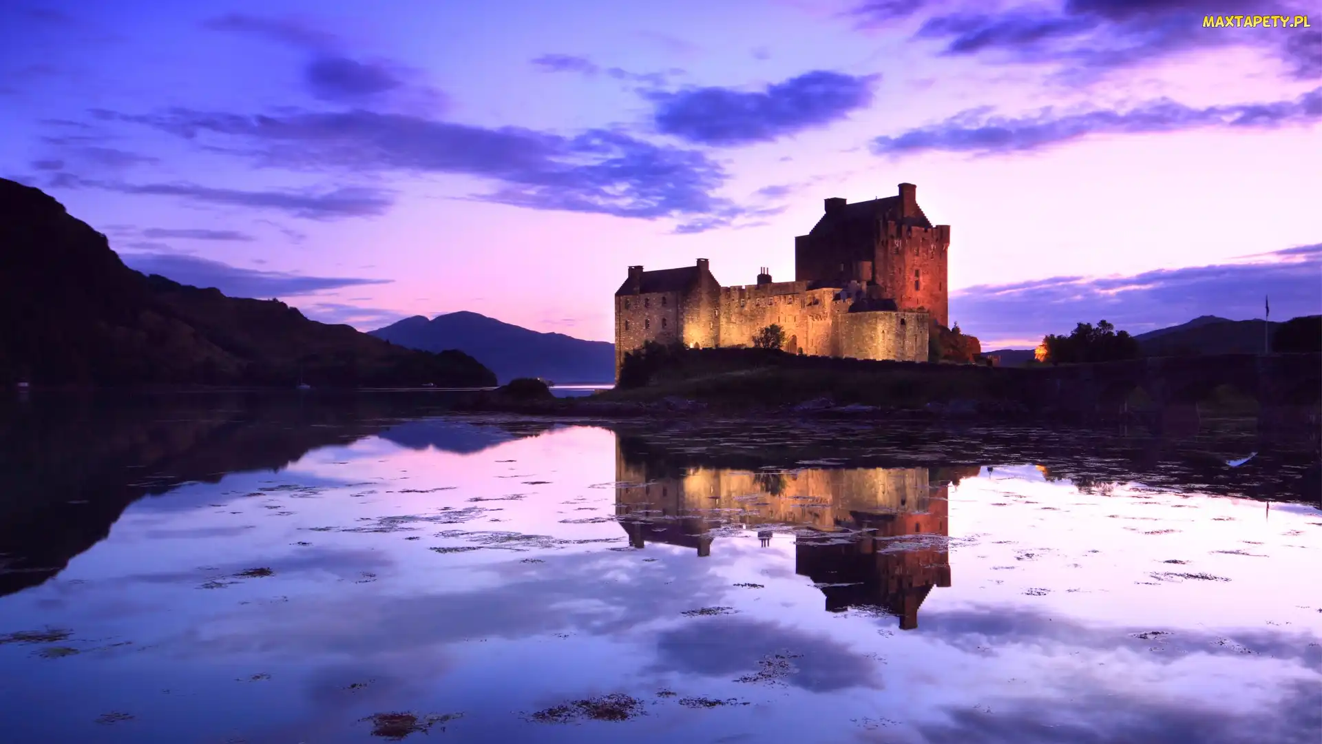 Wyspa Loch Duich, Szkocja, Region Highland, Jezioro Loch Duich, Zamek Eilean Donan