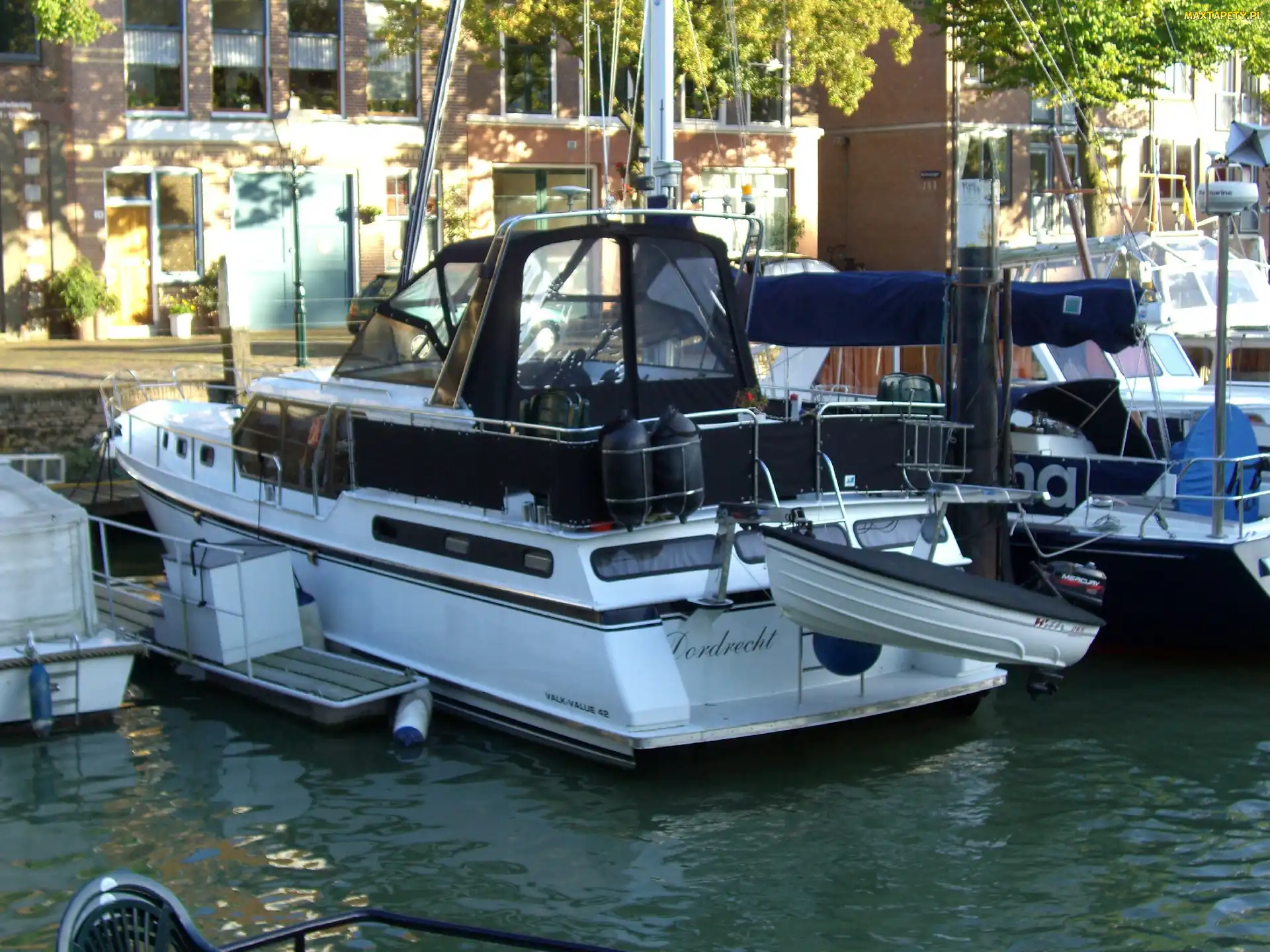 Motorówka, Dordrecht, Port, Holandia, Łódź